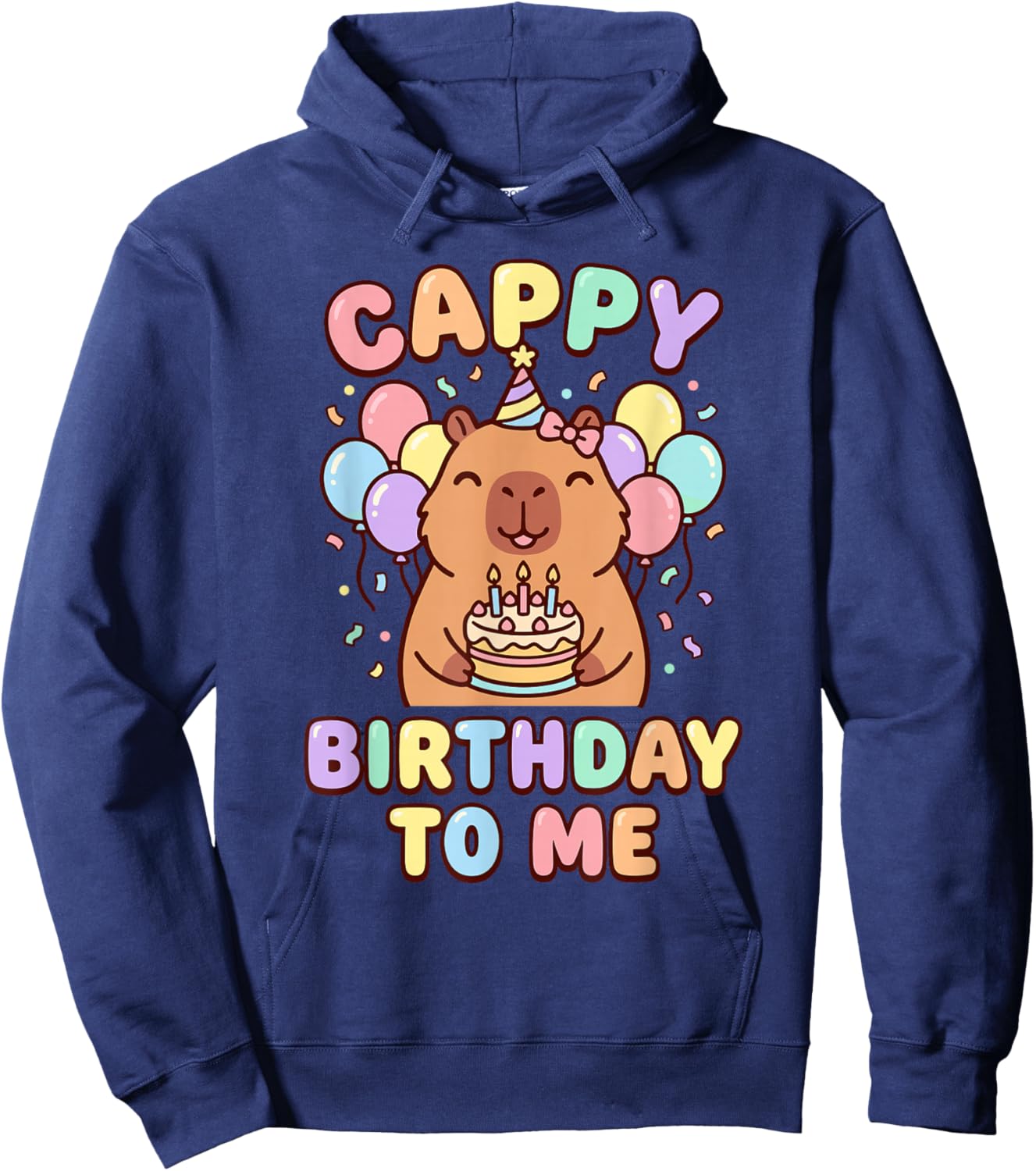 Capybara Birthday to Me Cappy Birthday Hoodie - Hoodie | Navy