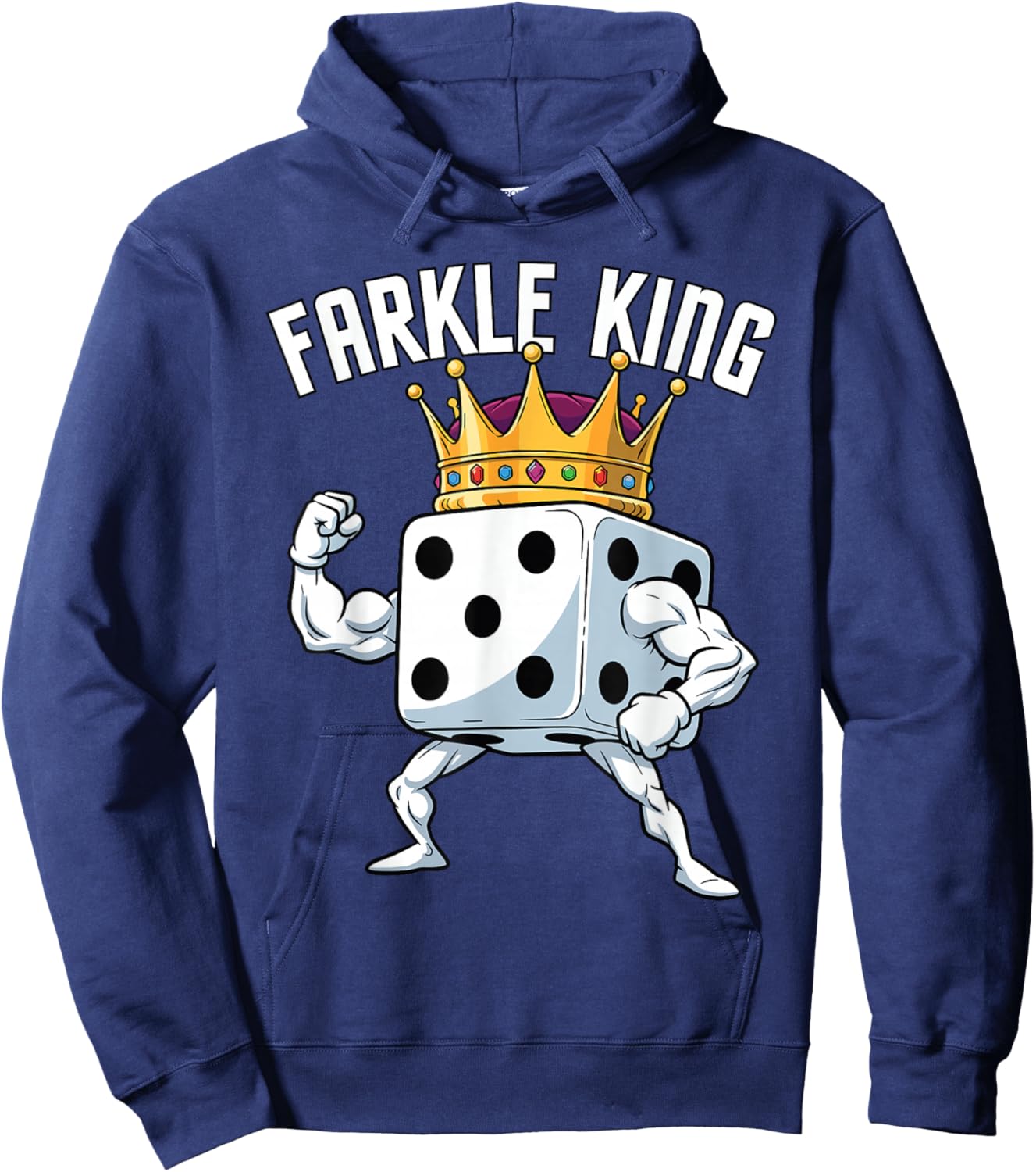 Farkle King, Funny Farkle Hoodie - Hoodie | Navy