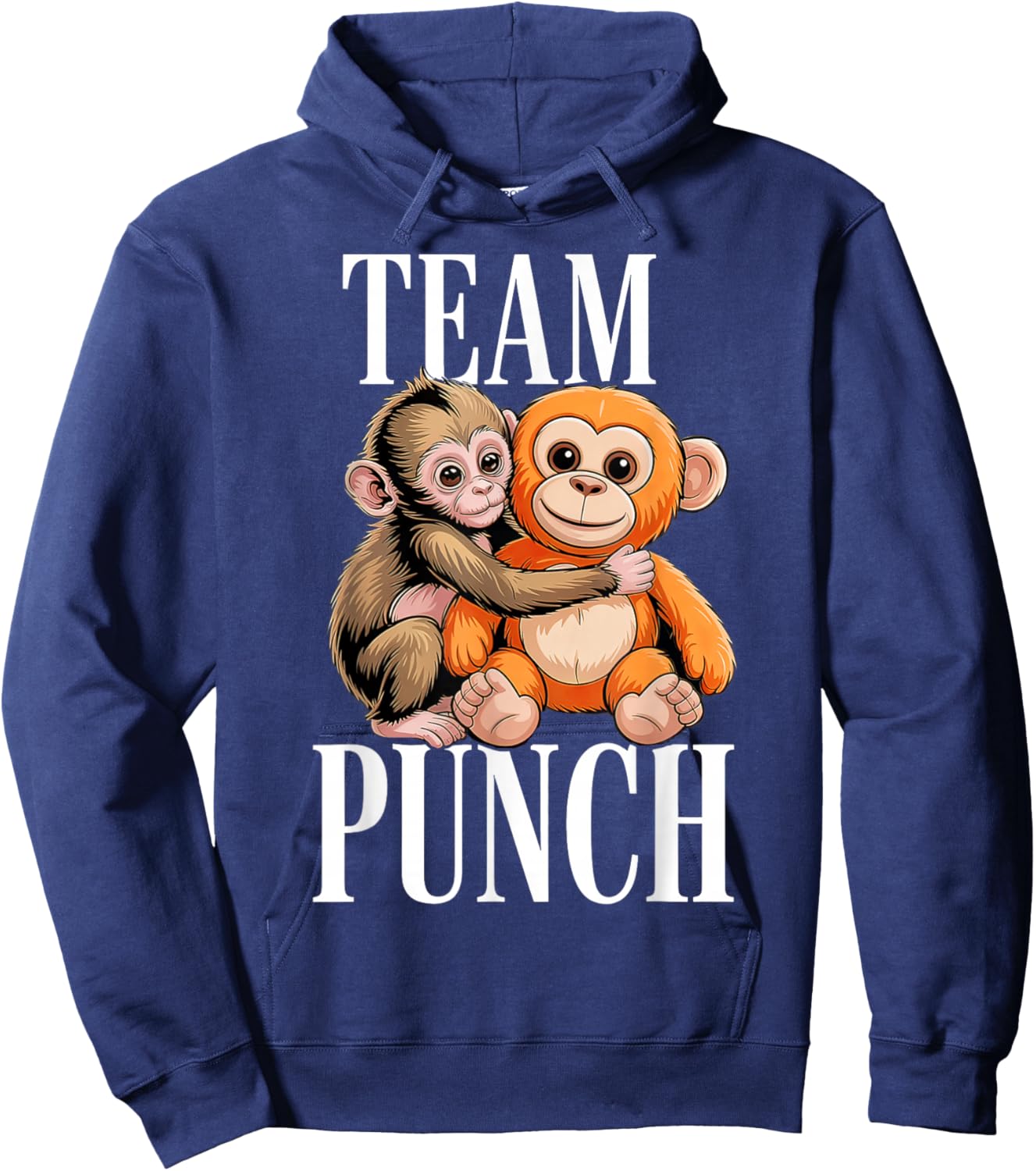 Team Punch - Cute Baby Monkey Hoodie - Hoodie | Navy