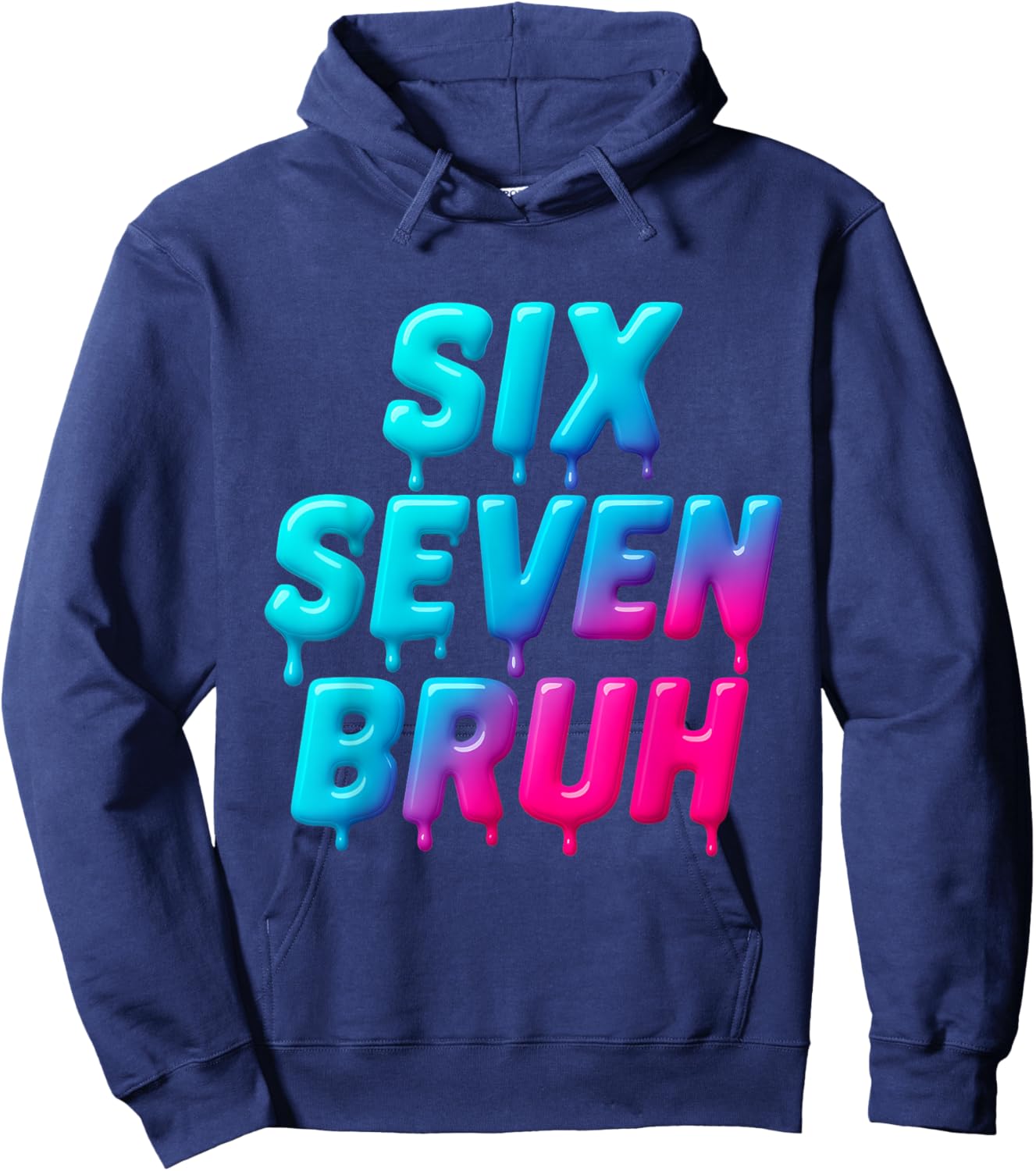 Six Seven Bruh Hoodie - Hoodie | Navy