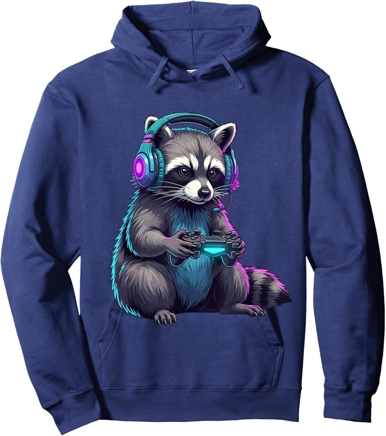 Raccoon Funny Video Games Raccoon Hoodie - Hoodie | Navy