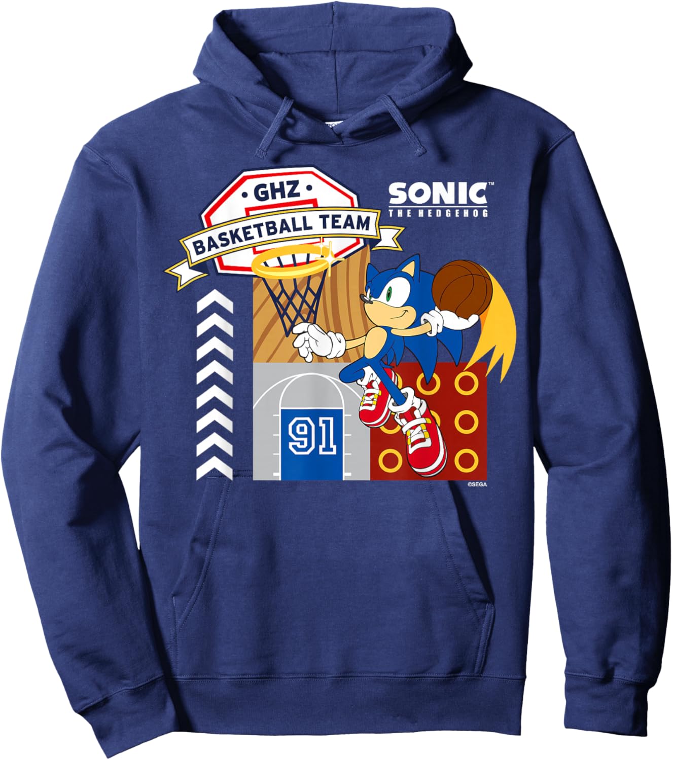 Sonic The Hedgehog - GHZ Basketball Team Hoodie - Hoodie | Navy