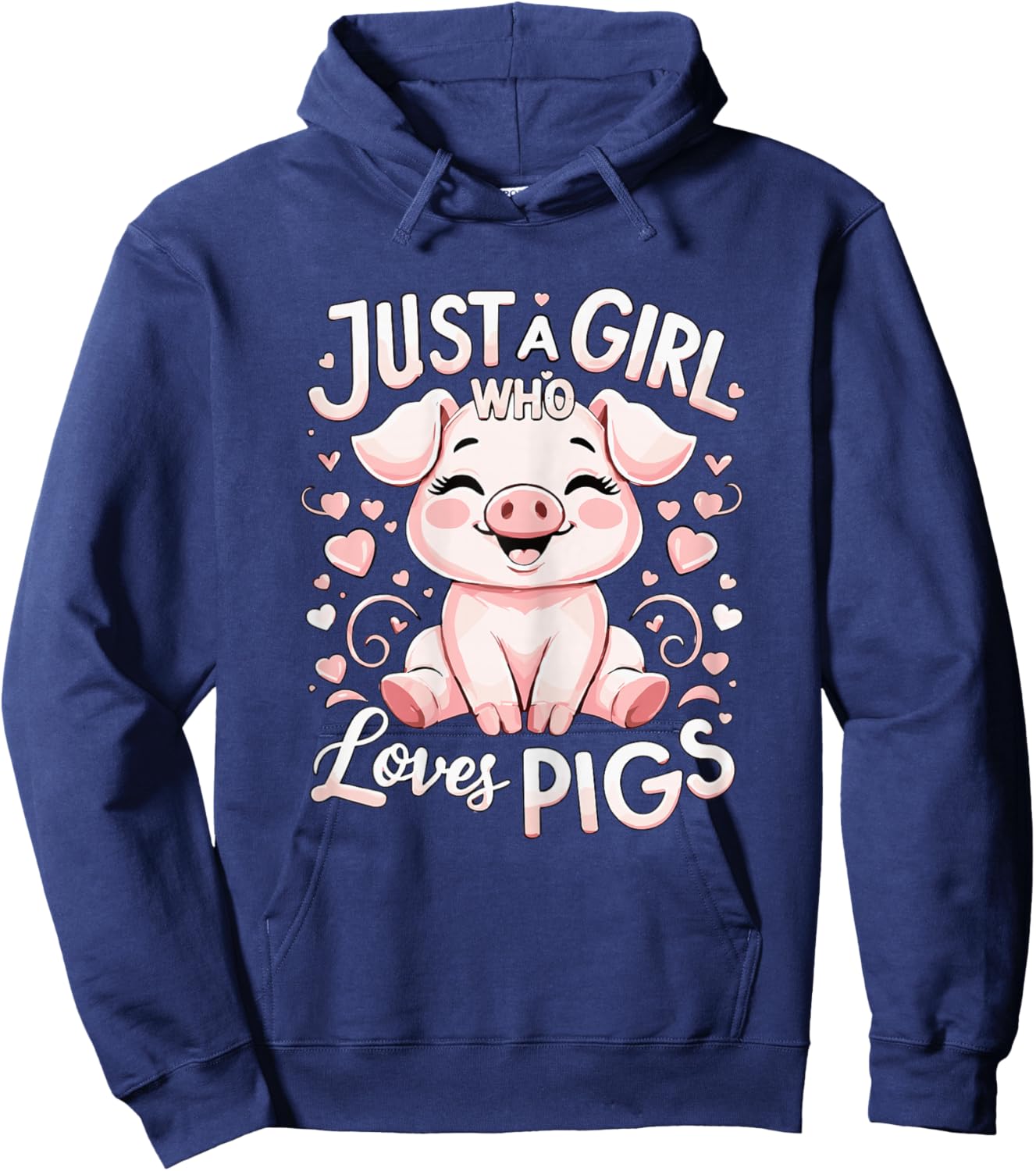 Just A Girl Who Loves Pigs Hoodie - Hoodie | Navy