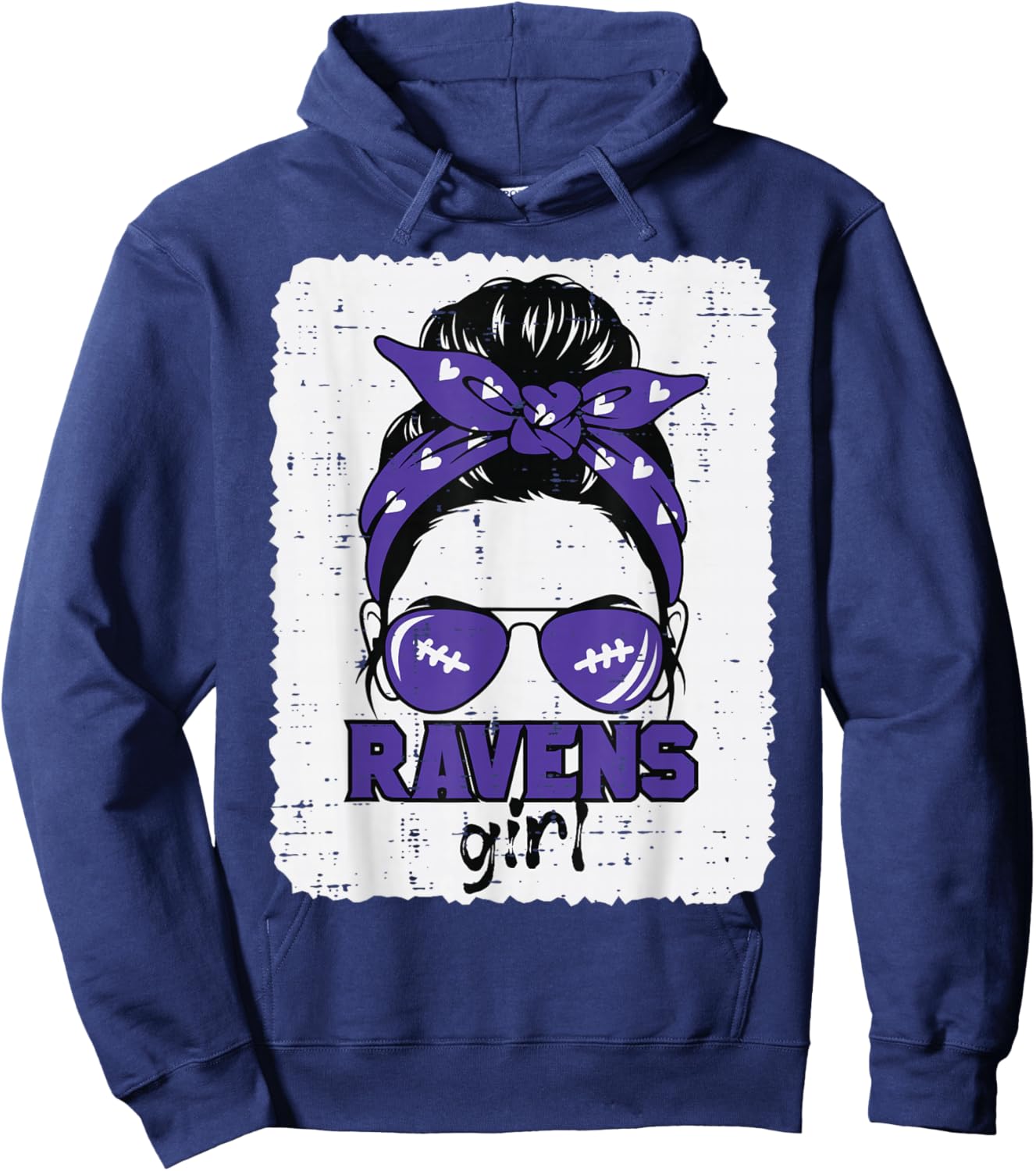 Raven Girl Men Women Kids Boys Girls Youth Teen Hoodie - Hoodie | Navy