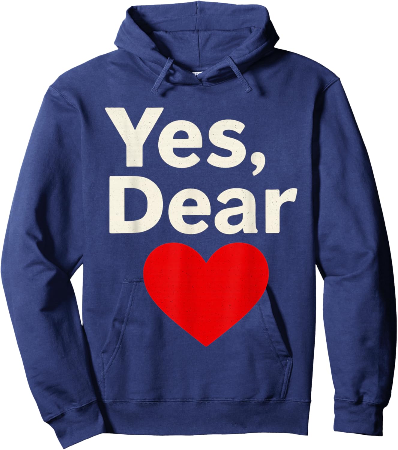 Yes Dear Heart Valentines Men Hoodie - Hoodie | Navy
