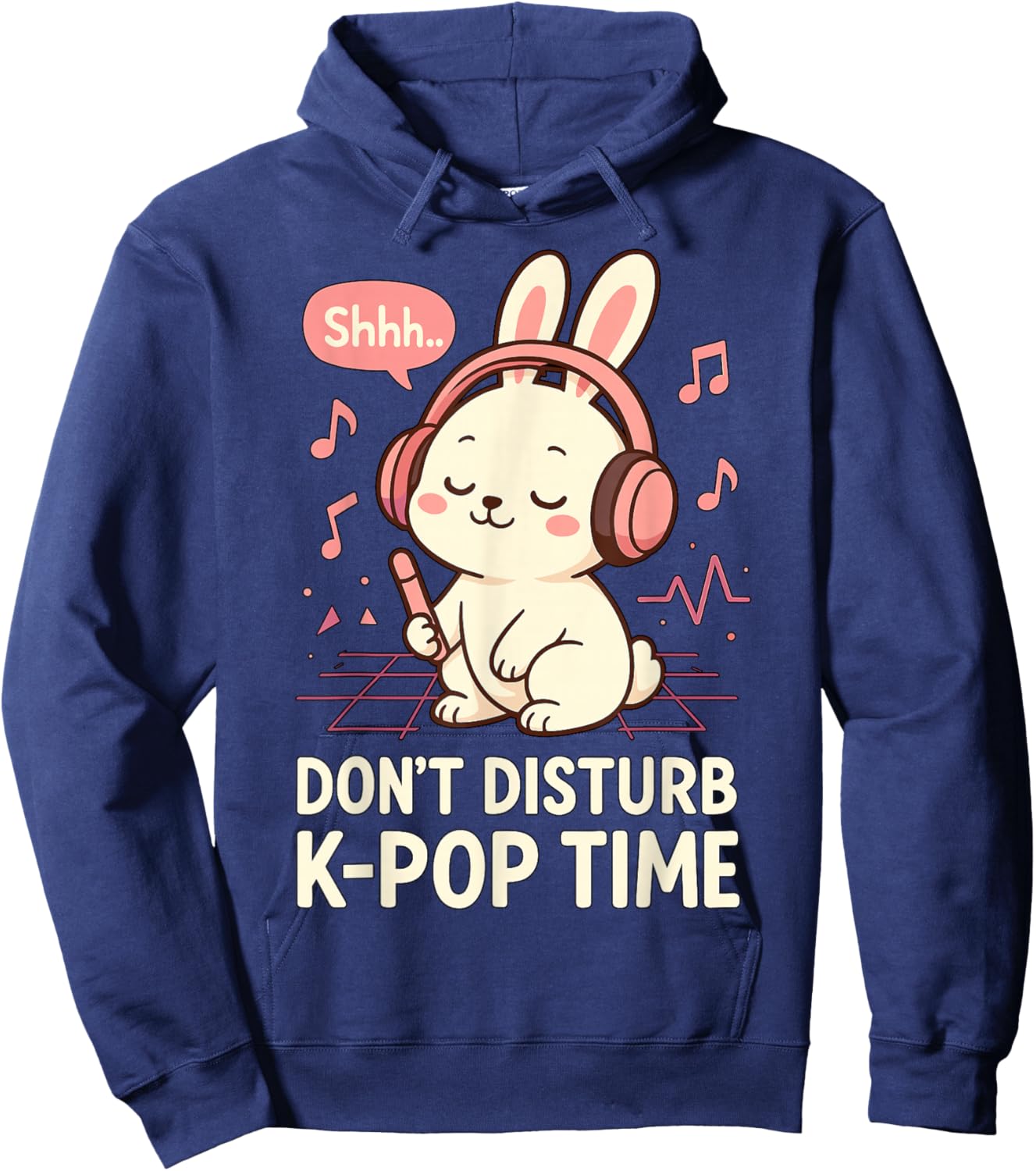 Don't Disturb K-Pop Time Korean Music Hoodie - Hoodie | Navy