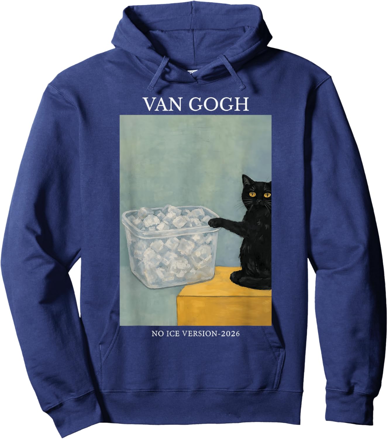 No Ice Please Funny Cat Meme Men Women Hoodie - Hoodie | Navy