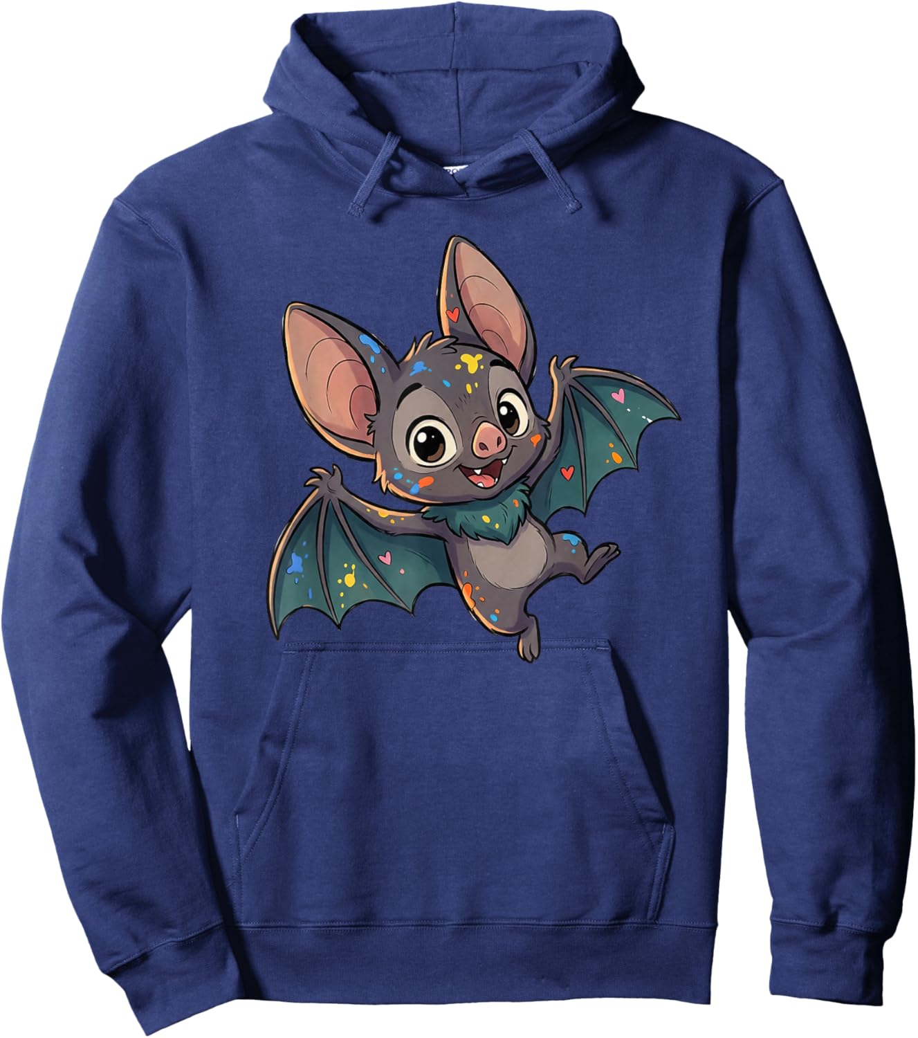 Adorable Colorful Baby Bat for Kids Halloween Hoodie - Hoodie | Navy