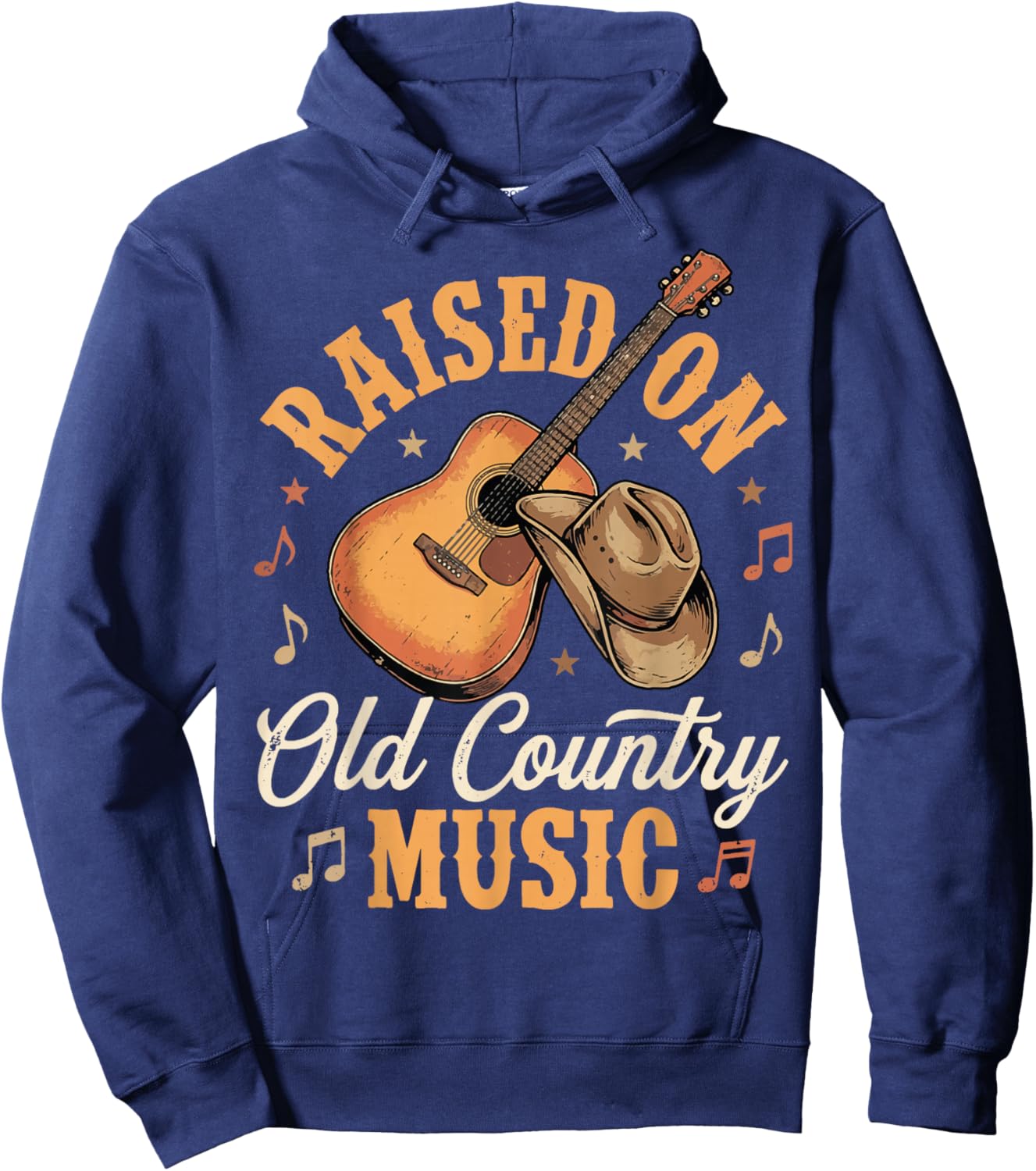 Raised On Old Country Music Hoodie - Hoodie | Navy