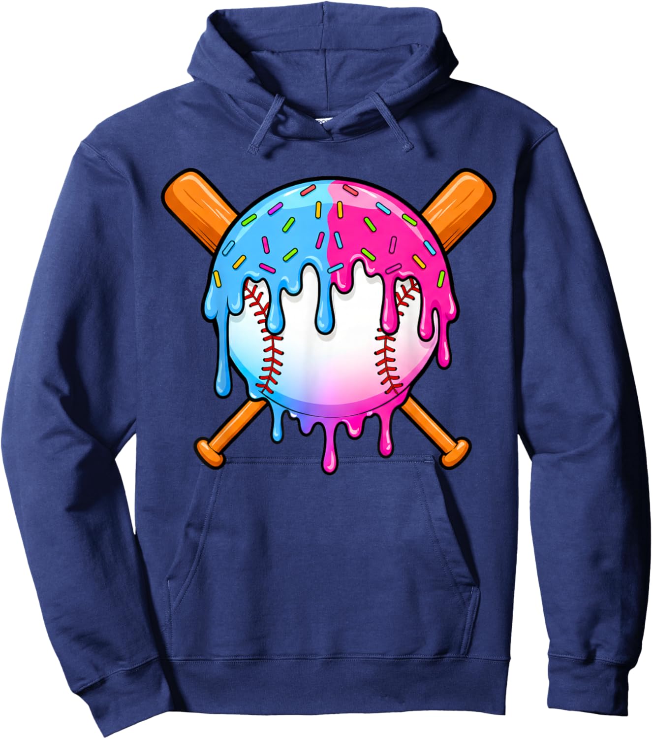 Baseball Sport Respect The Drip Boys Baseball Hoodie - Hoodie | Navy
