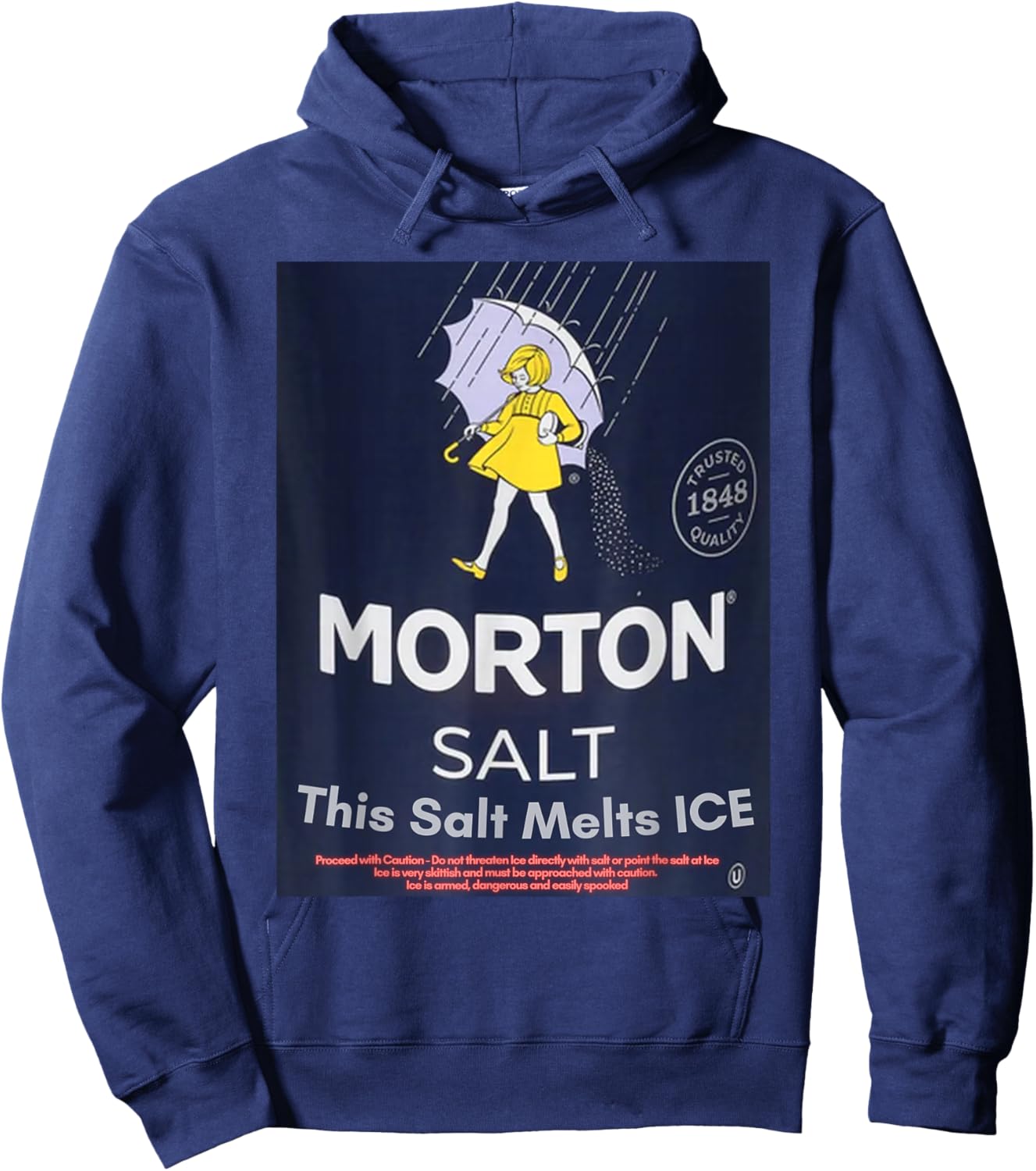 Morton Salt Girl with Umbrella Hoodie - Hoodie | Navy