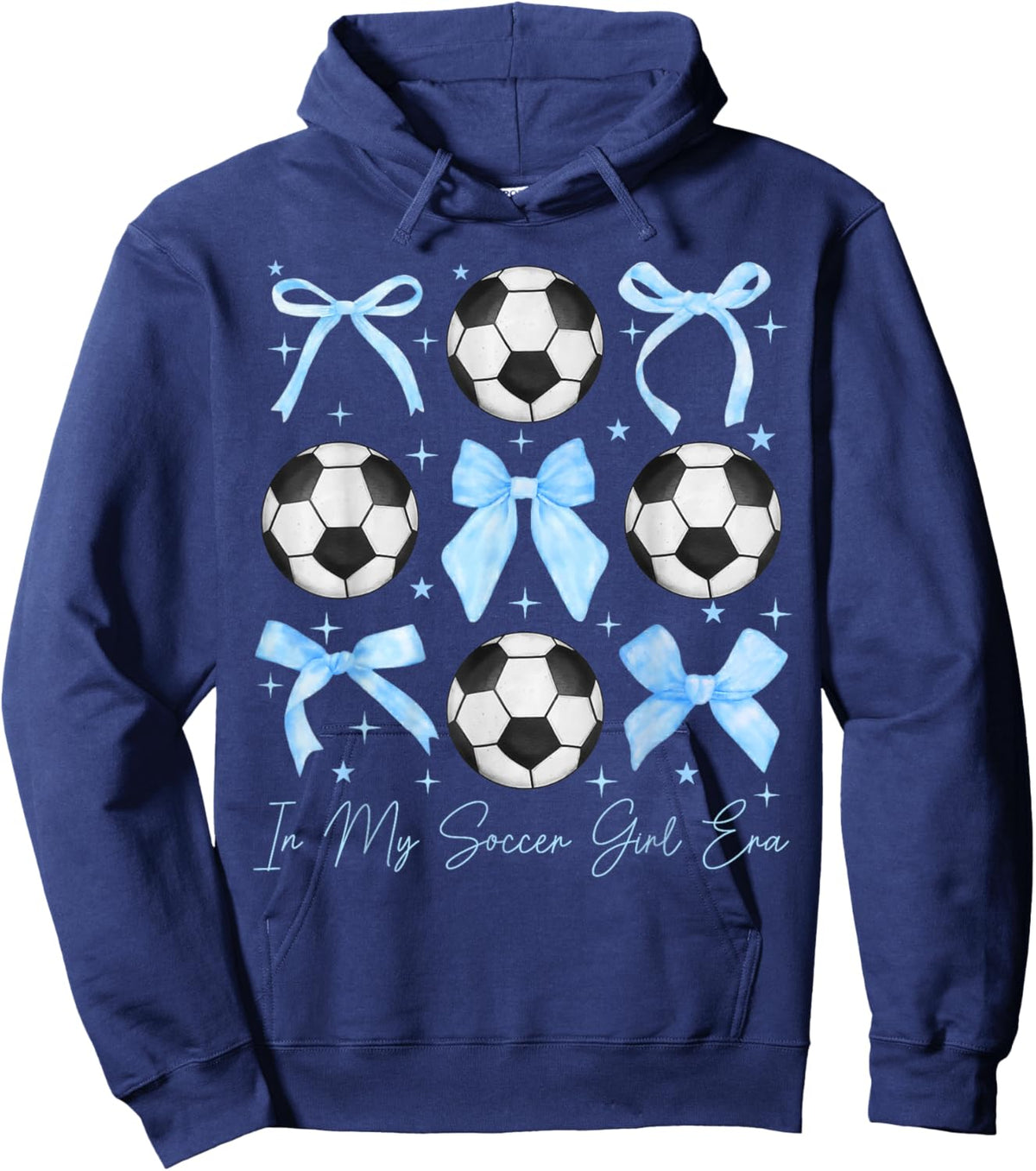 Coquette Bow Hoodie - Hoodie | Navy