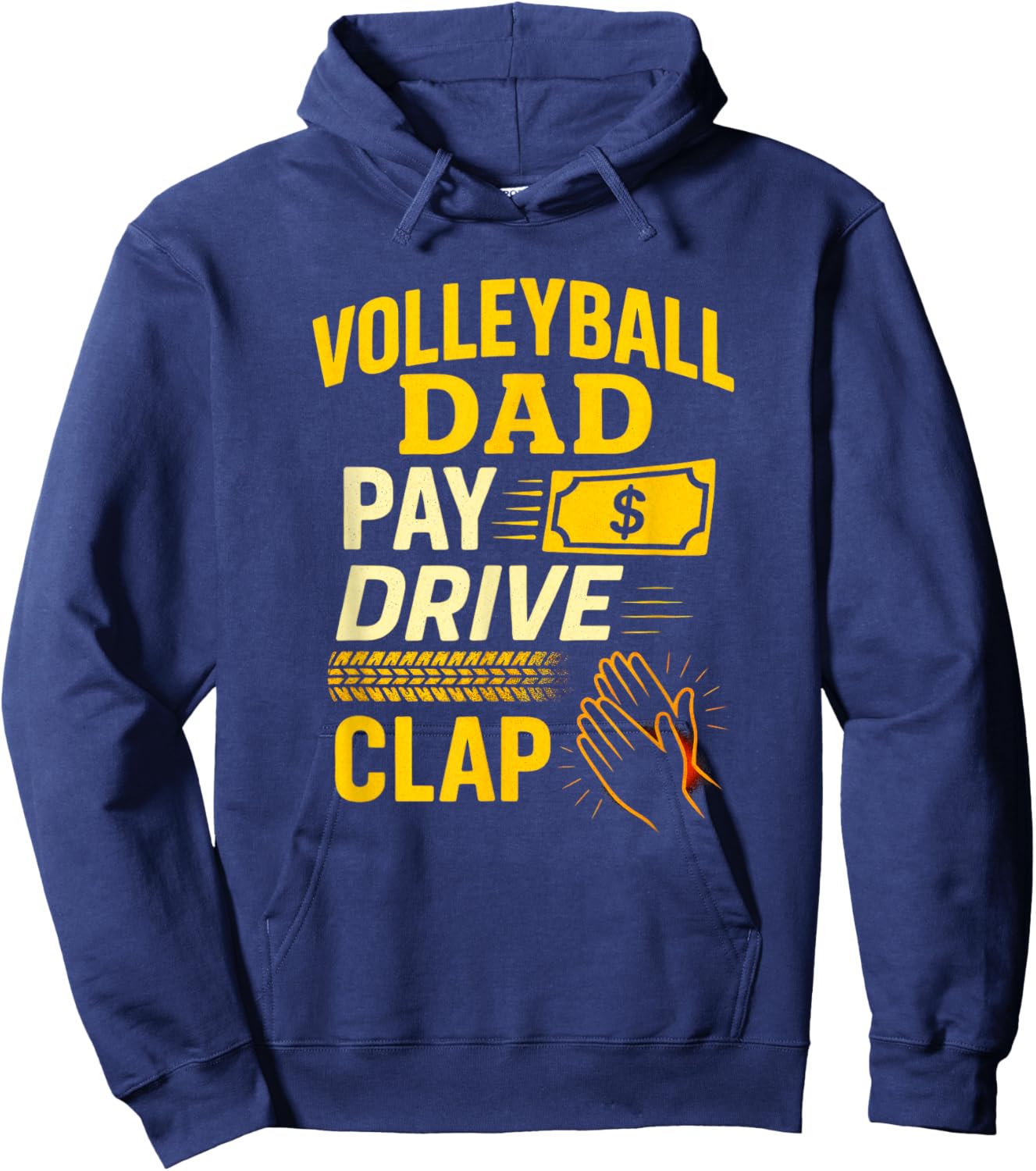Volleyball DAD - Funny Proud Father Player Hoodie - Hoodie | Navy