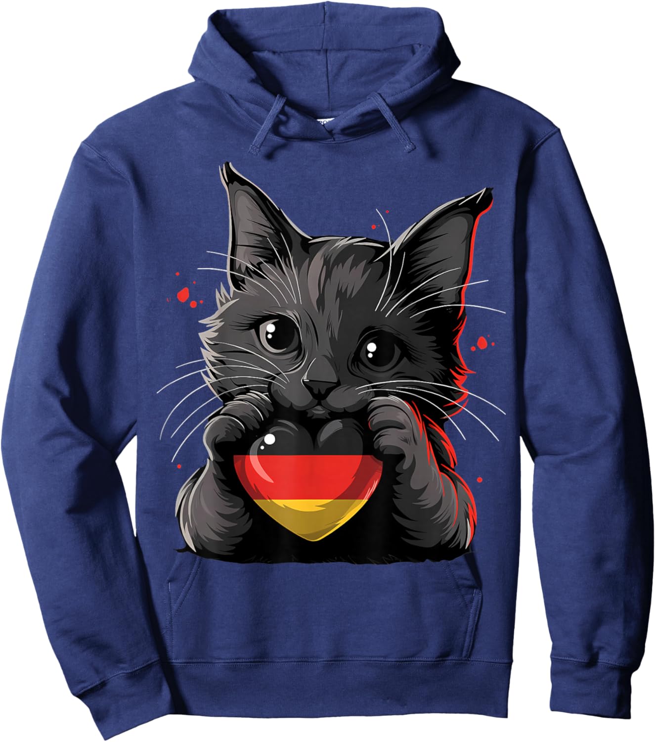Germany Roots Cat German Flag Deutschland Hoodie - Hoodie | Navy