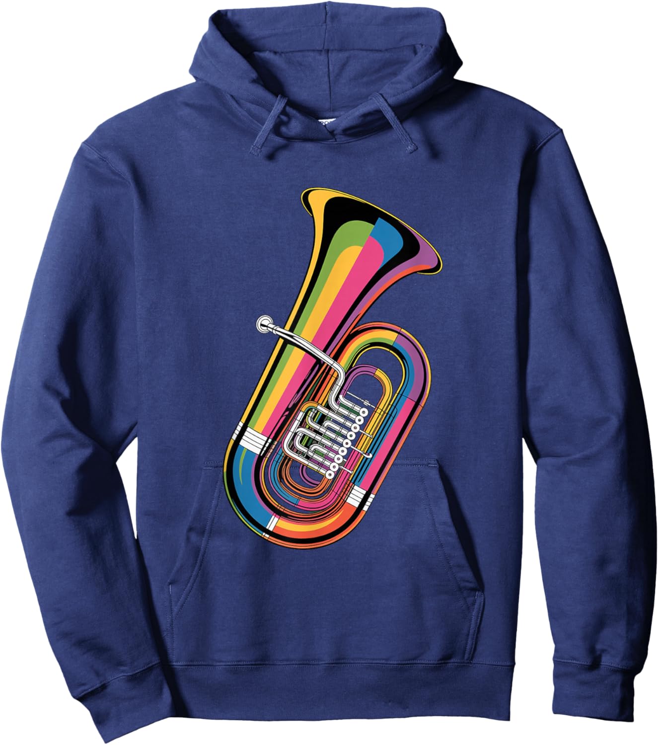 Paint Art Tuba Tubist Hoodie - Hoodie | Navy