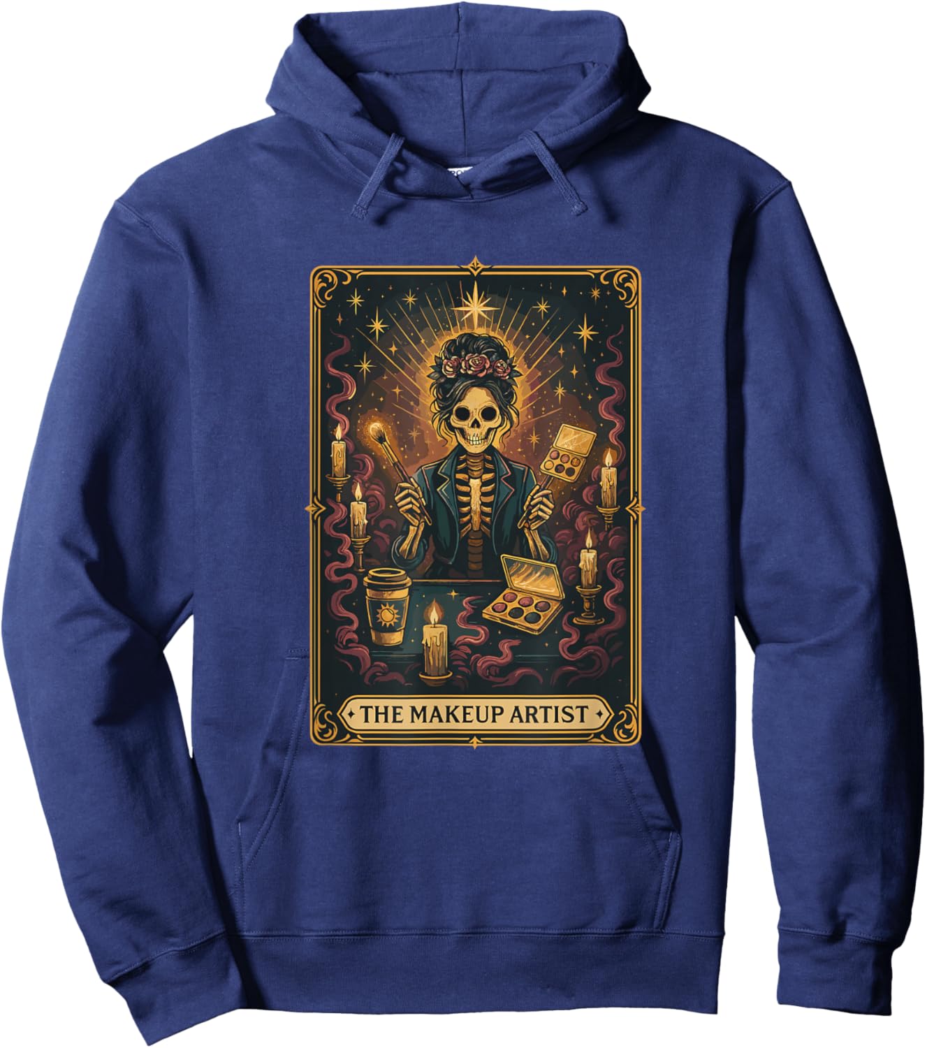 Halloween Skull Tarot Card The Makeup Artist Hoodie - Hoodie | Navy