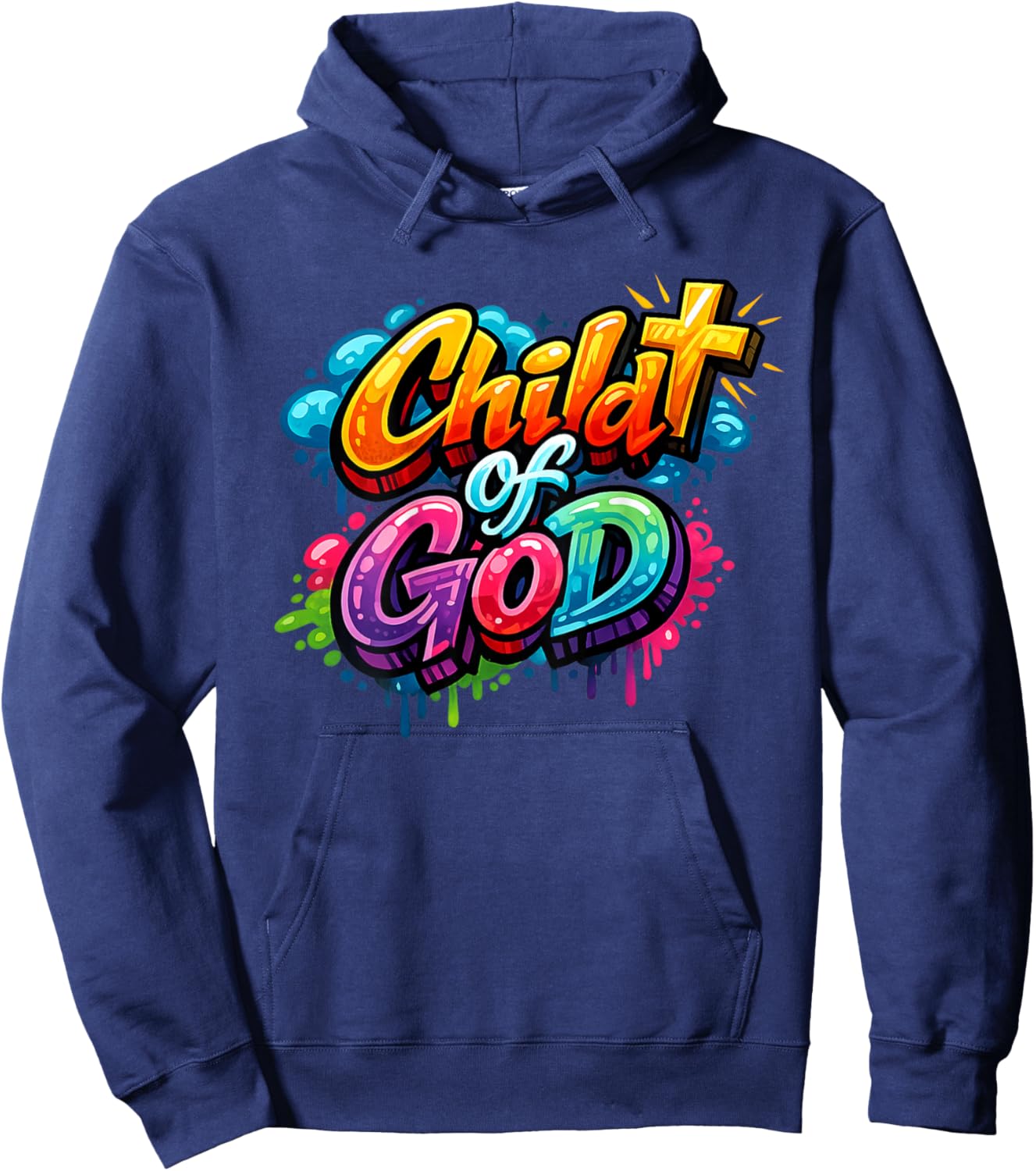 Child of GOD - Christian Graffiti Hoodie - Hoodie | Navy