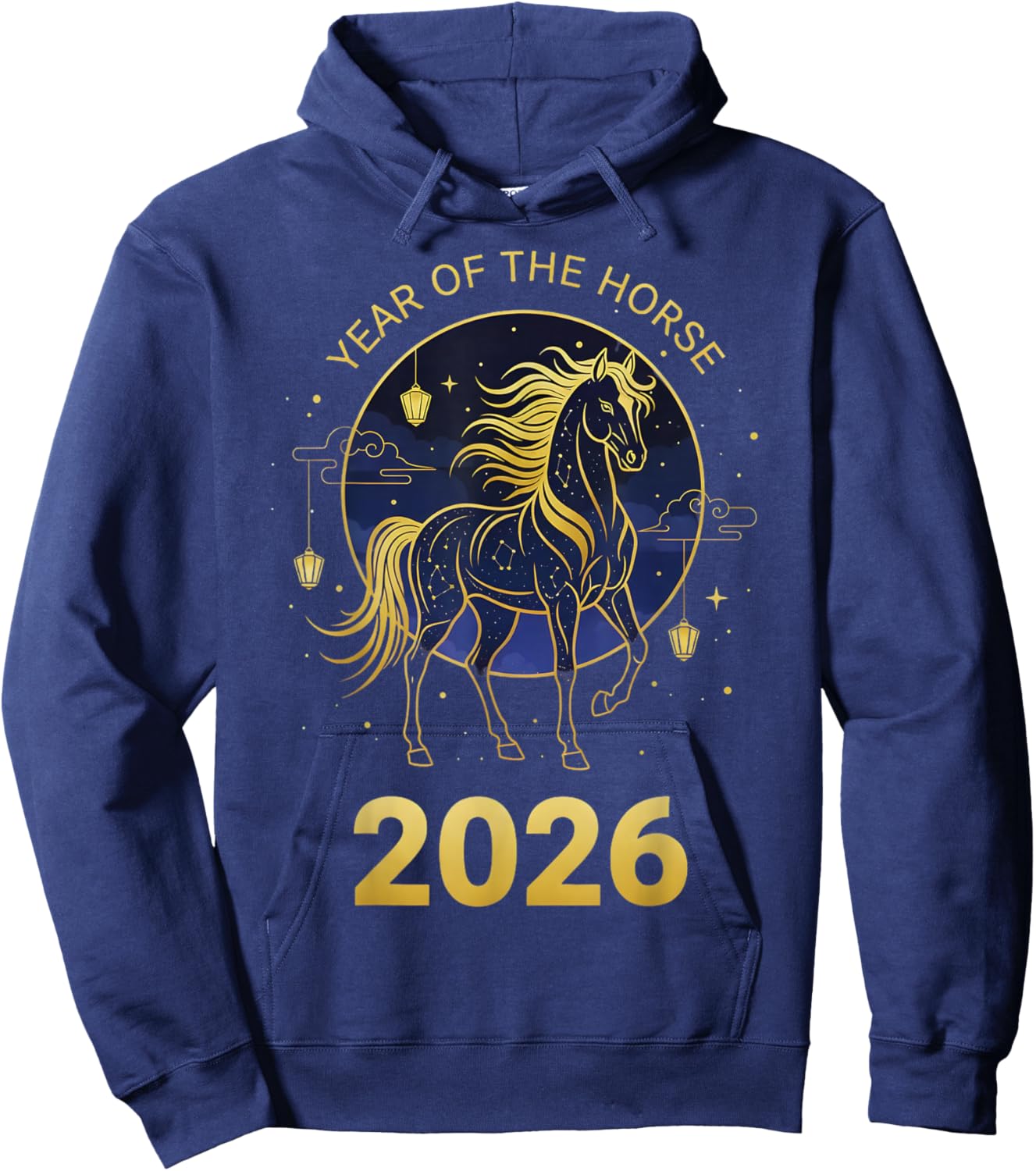 Chinese New Year 2026 Year of The Horse Hoodie - Hoodie | Navy
