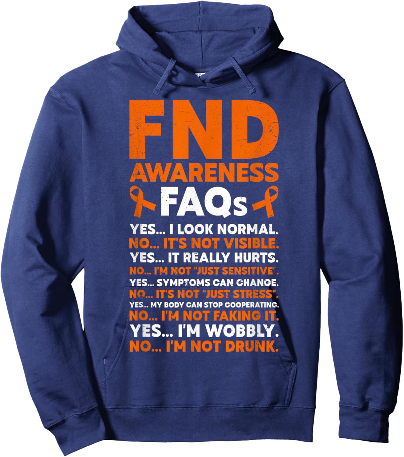 Functional Neurological Disorder FND Warrior Hoodie - Hoodie | Navy