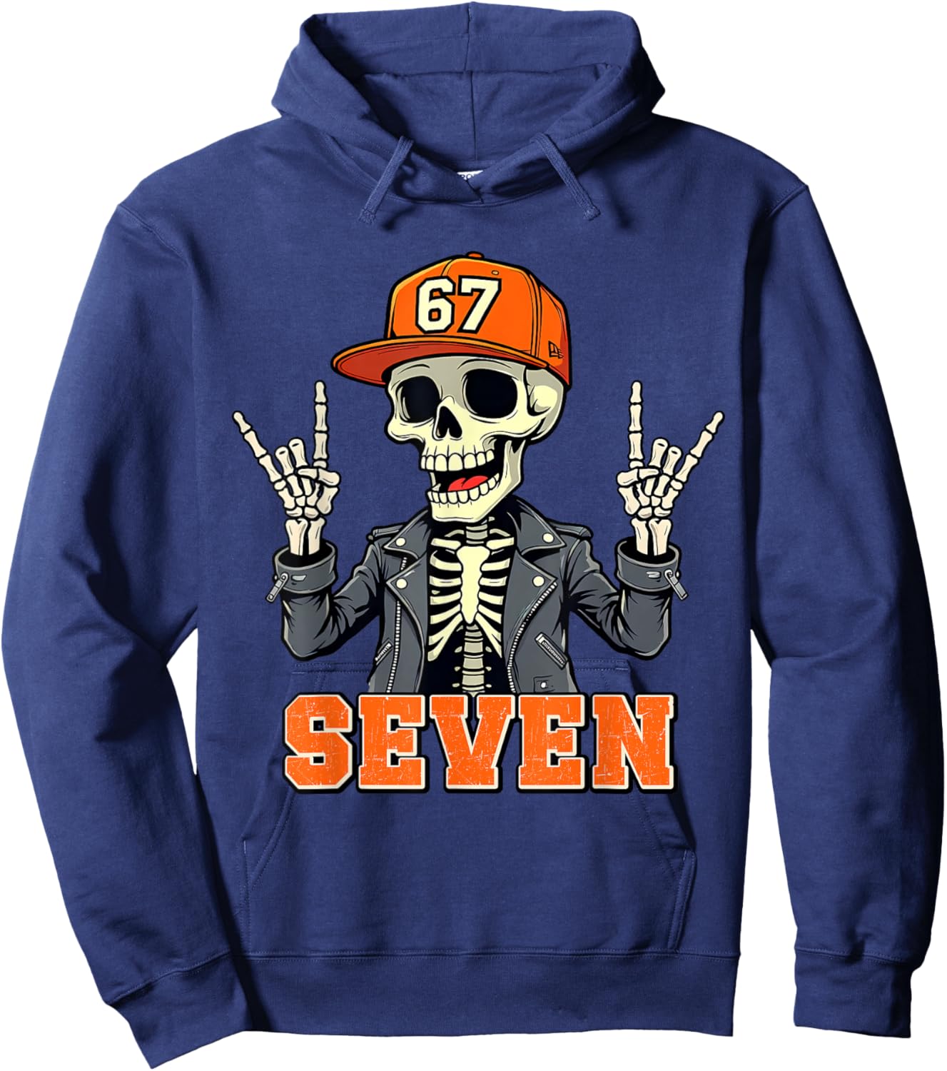 67ENDY Skeleton – 67 Six Seven Halloween 7 Hoodie - Hoodie | Navy