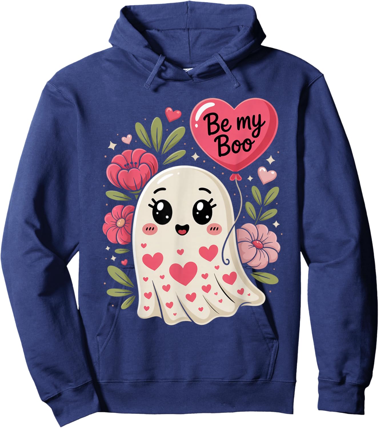 Be My Boo Cute Ghost Valentine´s Day Love Hoodie - Hoodie | Navy