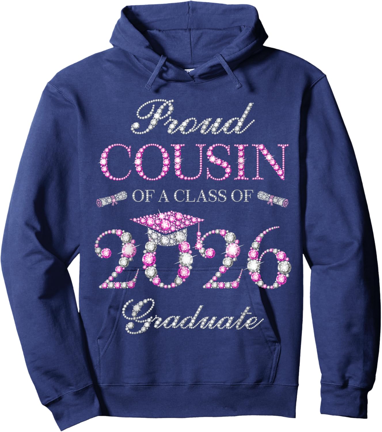 Proud Cousin of A Class of 2026 Graduate Hoodie - Hoodie | Navy