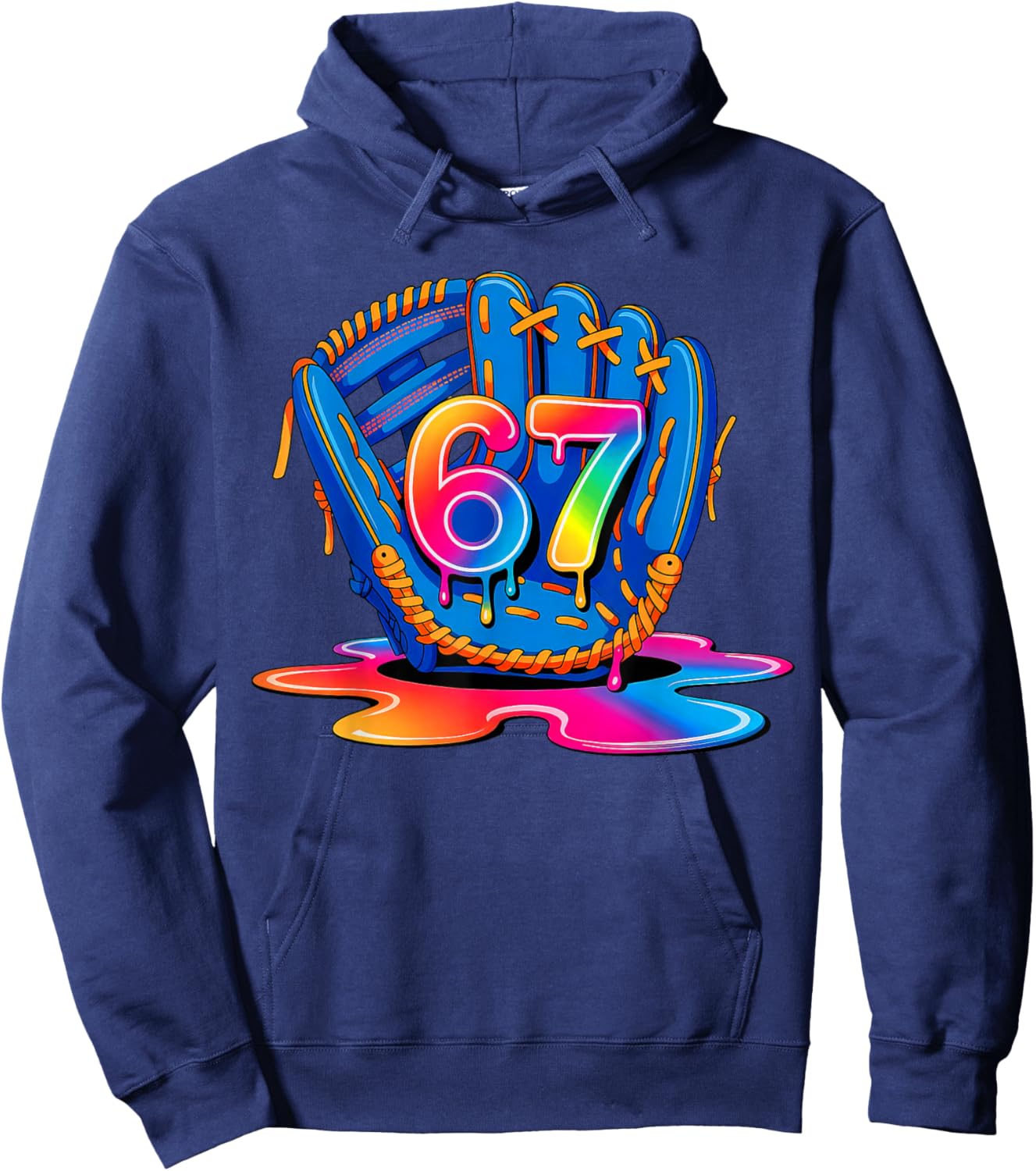 Baseball Drip Ice Cream 67 Lifestyle 101 Hoodie - Hoodie | Navy