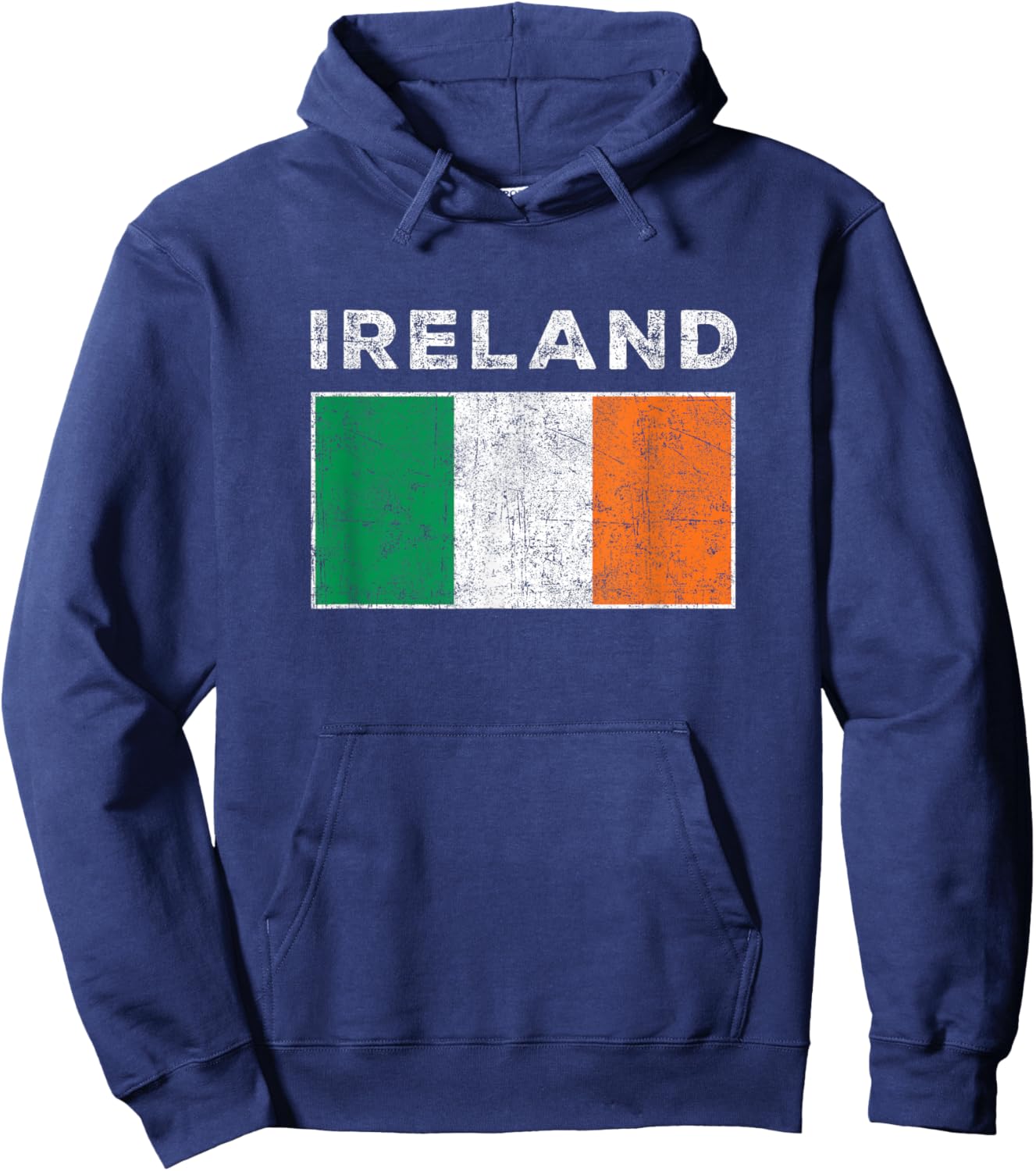 Vintage Ireland Flag Irish Retro Throwback Kids Hoodie - Hoodie | Navy
