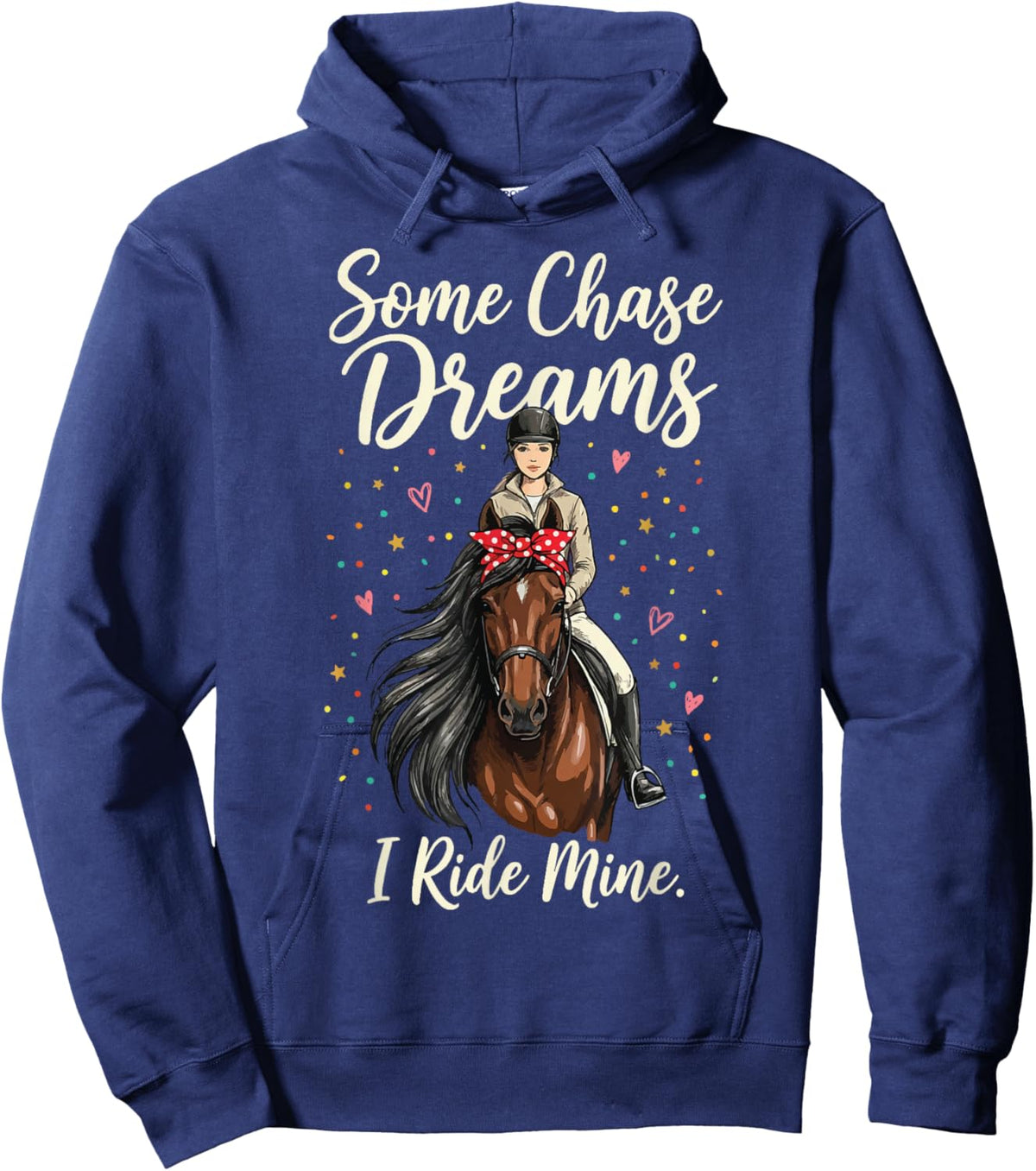 Some Chase Dreams I Ride Mine Hoodie - Hoodie | Navy