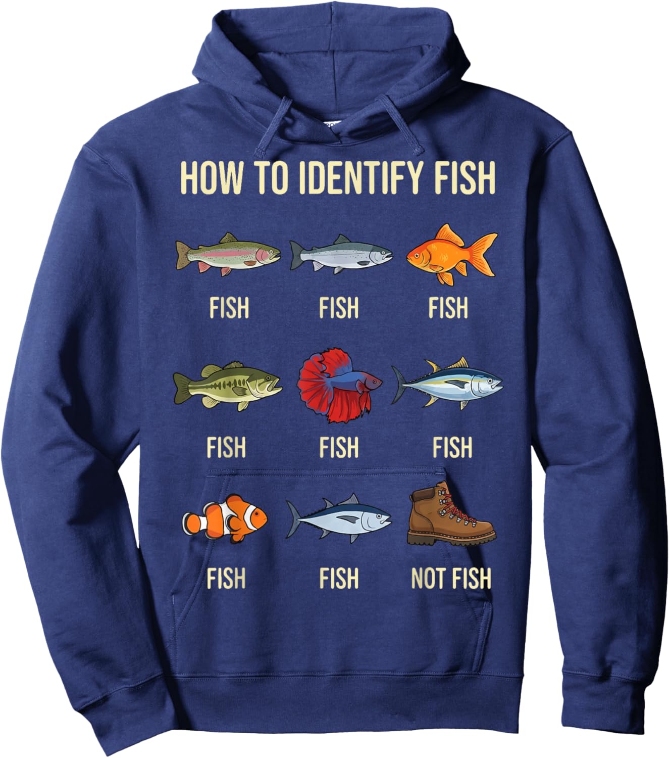 How to Identify Fish Hoodie - Hoodie | Navy
