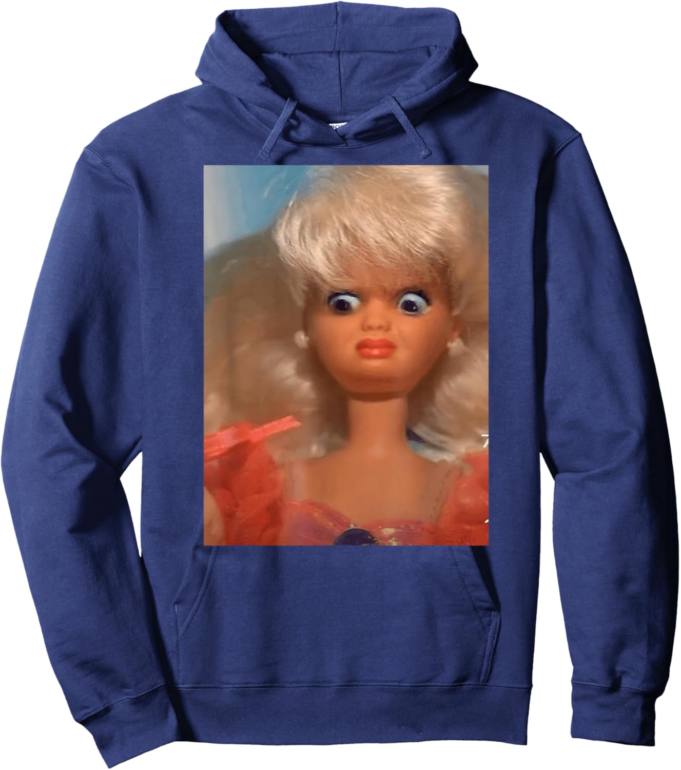 Doll Disgusted face Meme Hoodie - Hoodie | Navy