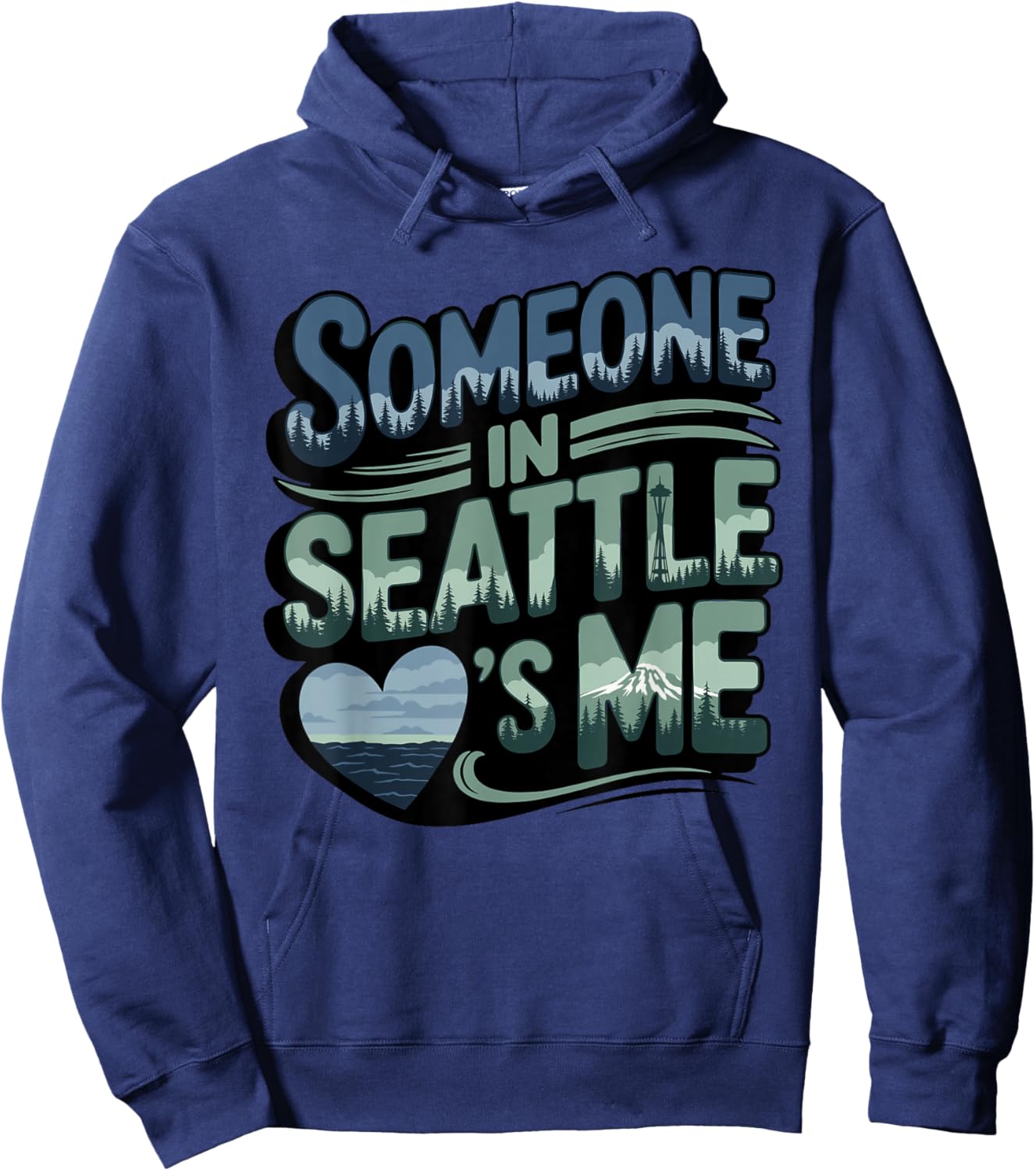 Someone in Seattle Loves Me Hoodie - Hoodie | Navy