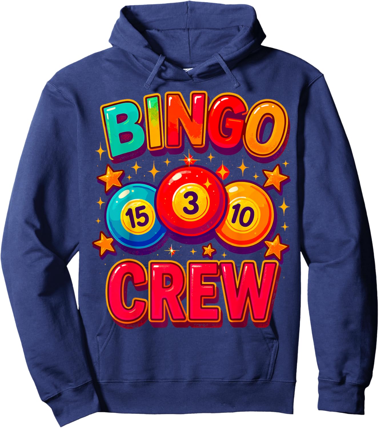 Bingo Crew Funny Retro Game Night Hoodie - Hoodie | Navy