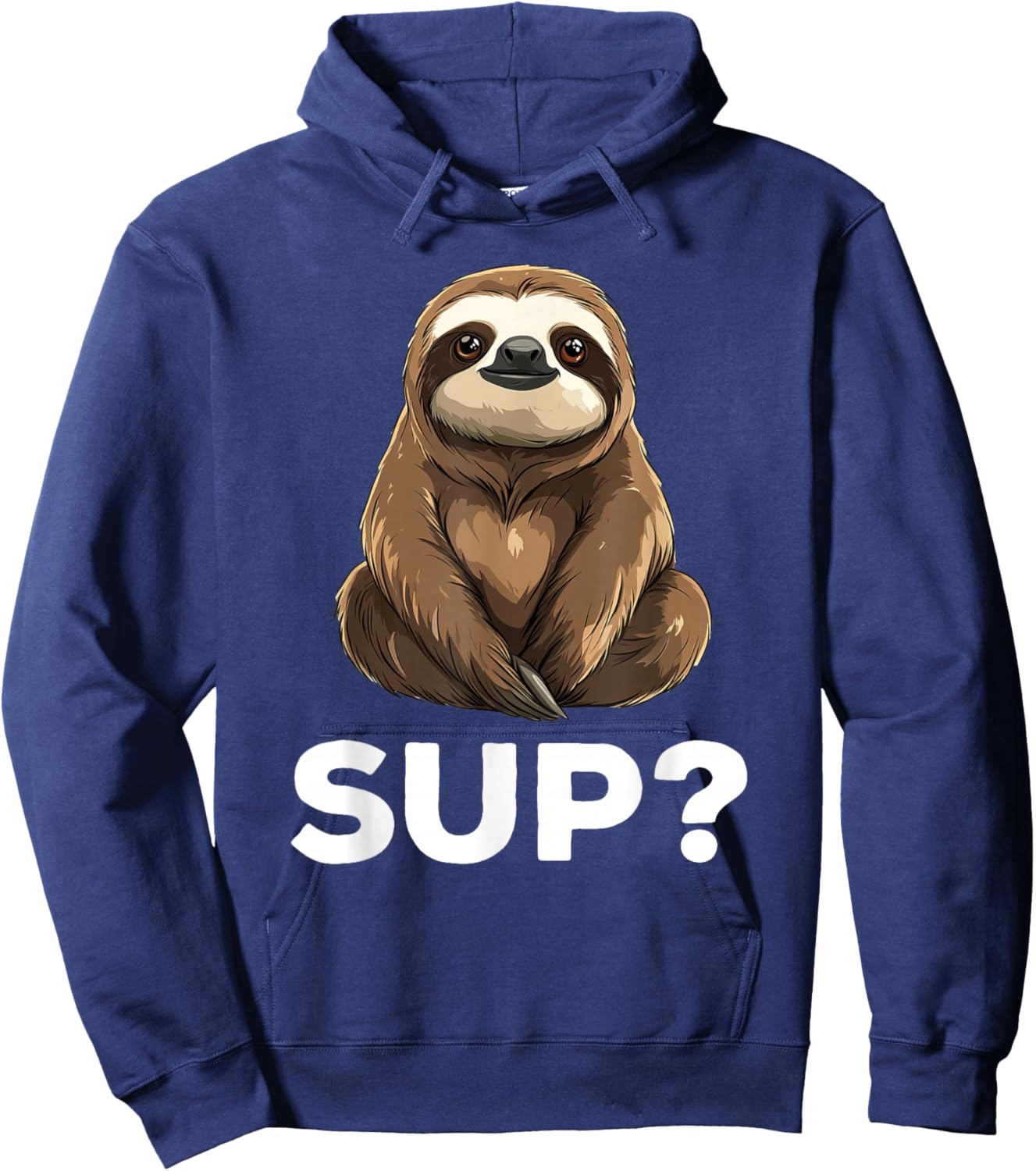 Sup? Funny Sloth Lover Hoodie - Hoodie | Navy