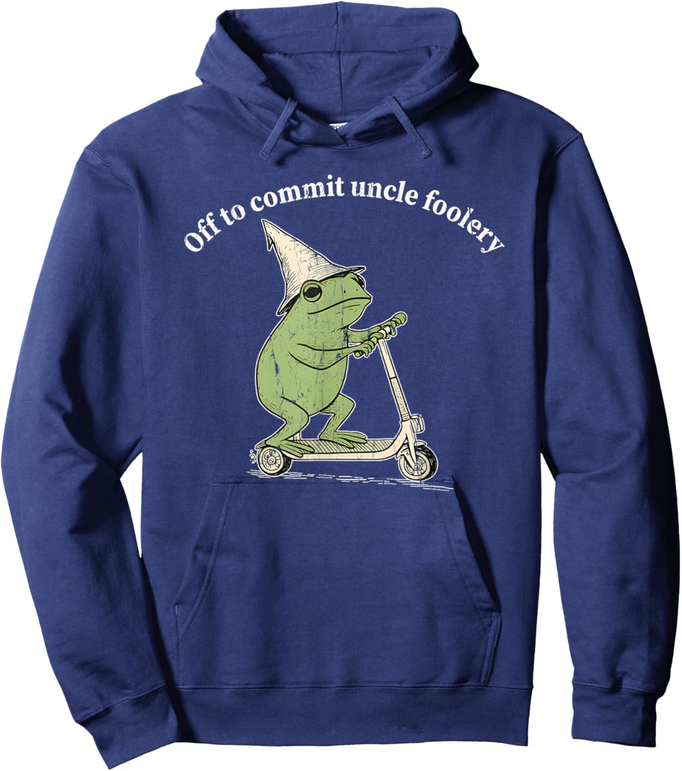 Off to Commit Uncle Foolery, Uncle Frog Hoodie - Hoodie | Navy