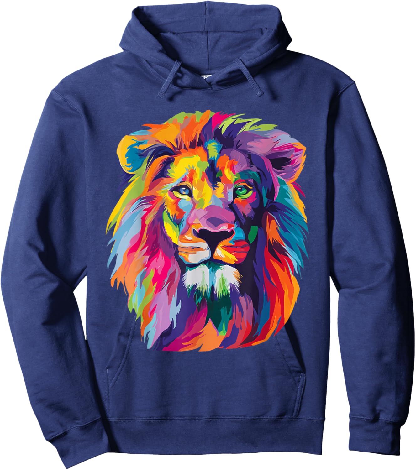 Colorful Lion Hoodie - Hoodie | Navy