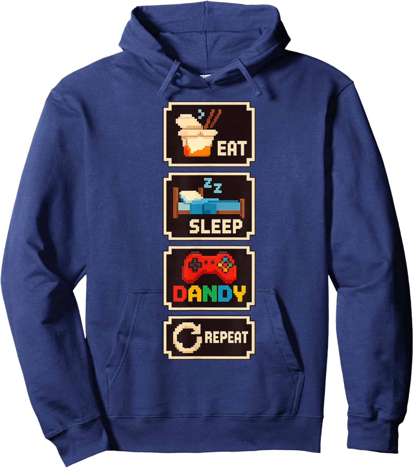 Eat Sleep Dandy Repeat Hoodie - Hoodie | Navy