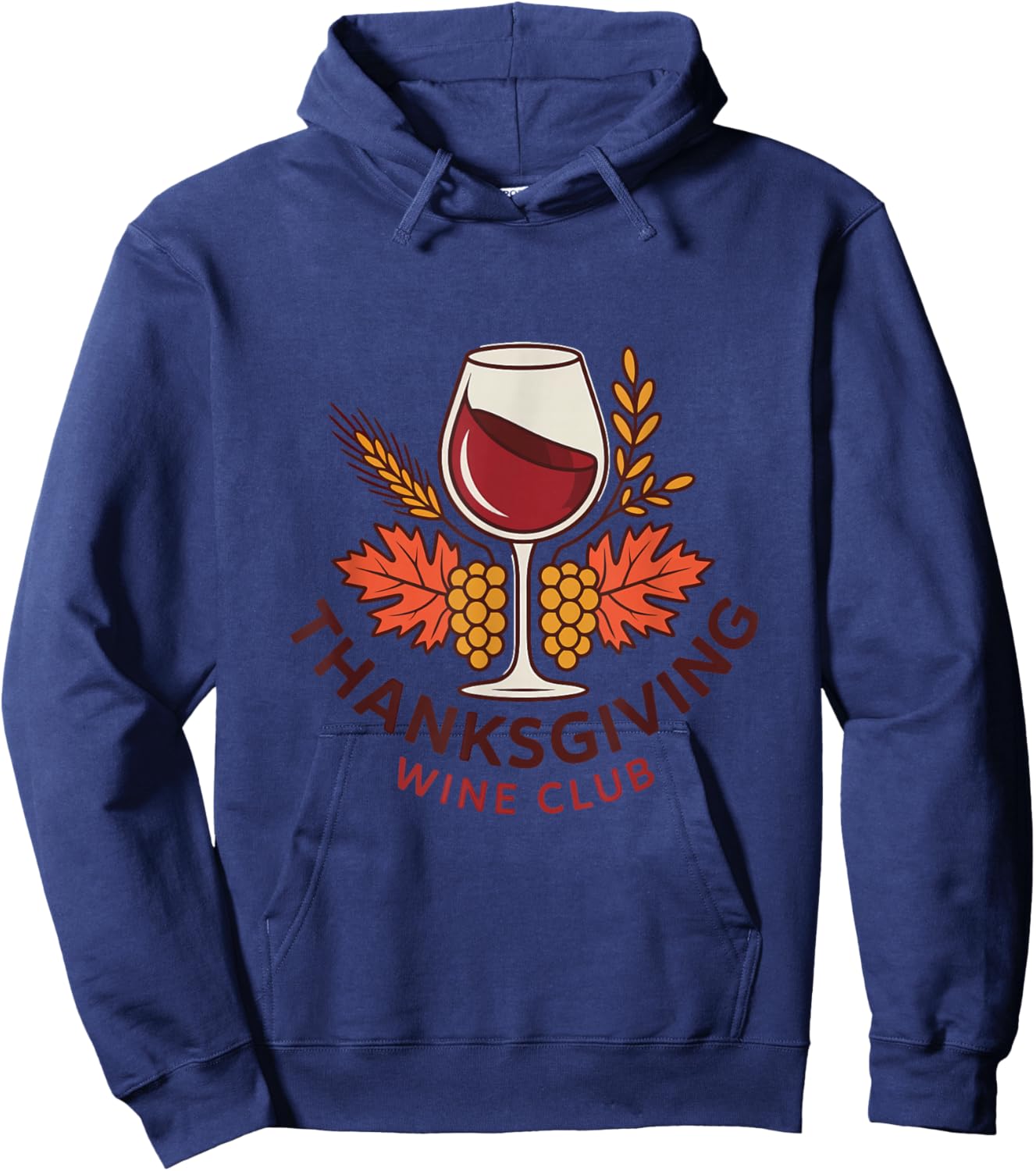 Thanksgiving Wine Club Fun for Celebrating Fall Hoodie - Hoodie | Navy