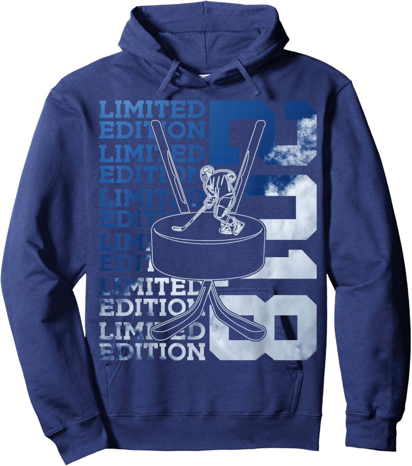 Limited Edition 2018 ICE Hockey 8TH Birthday Hoodie - Hoodie | Navy