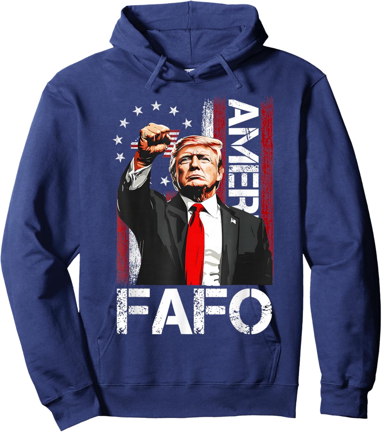 Funny Fafo Trump Fafo American USA Hoodie - Hoodie | Navy