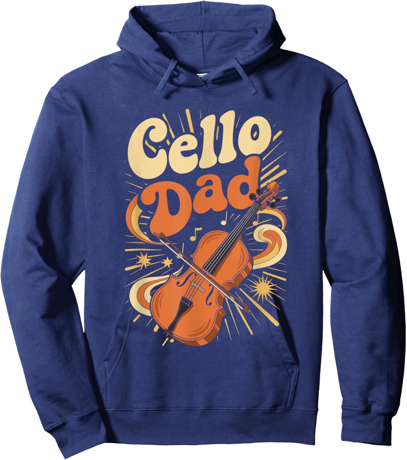 Cello Dad Fathers Day Orchestra Musician Hoodie - Hoodie | Navy