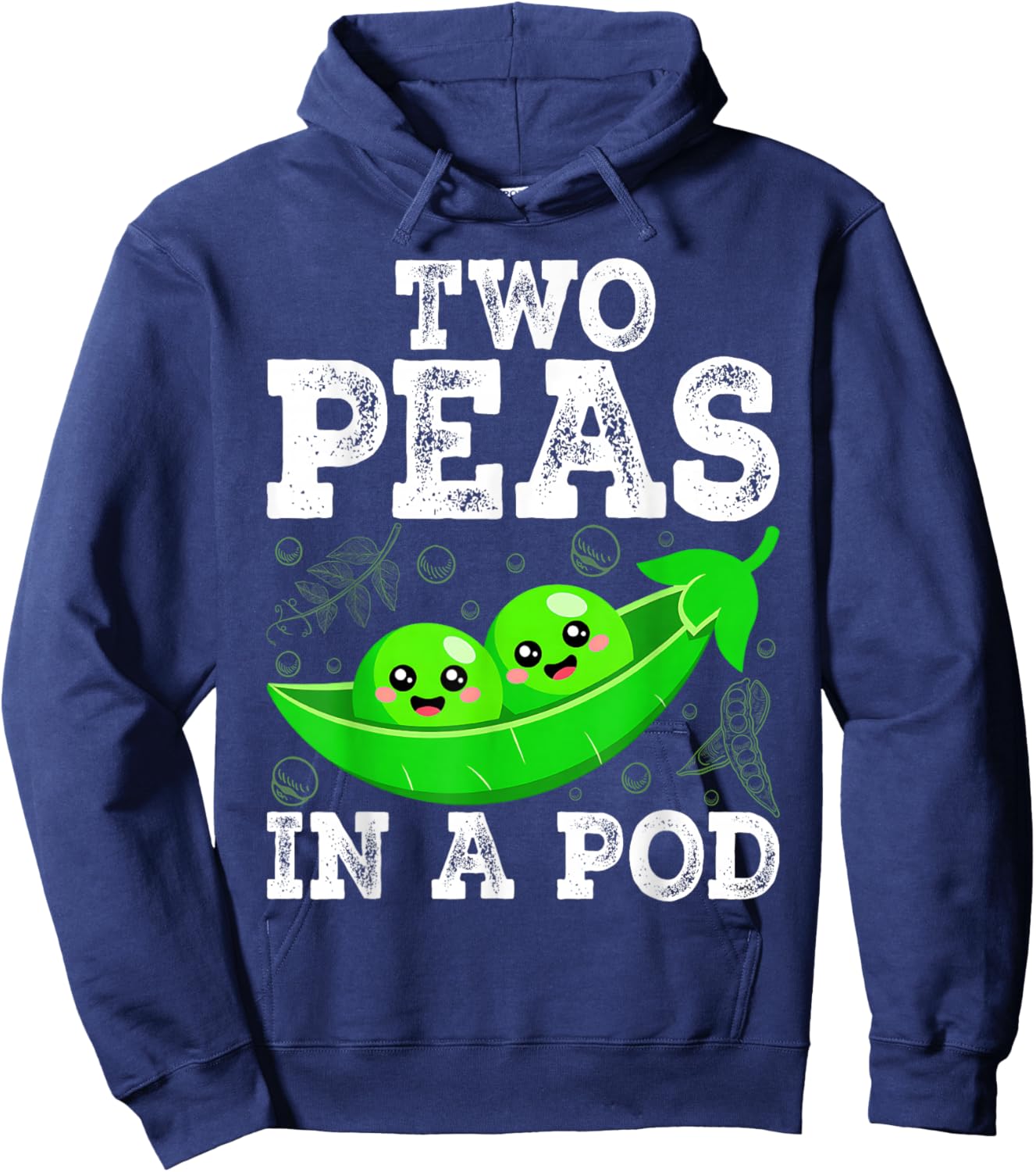 Two Peas in A Pod Cute Funny Costume Hoodie - Hoodie | Navy