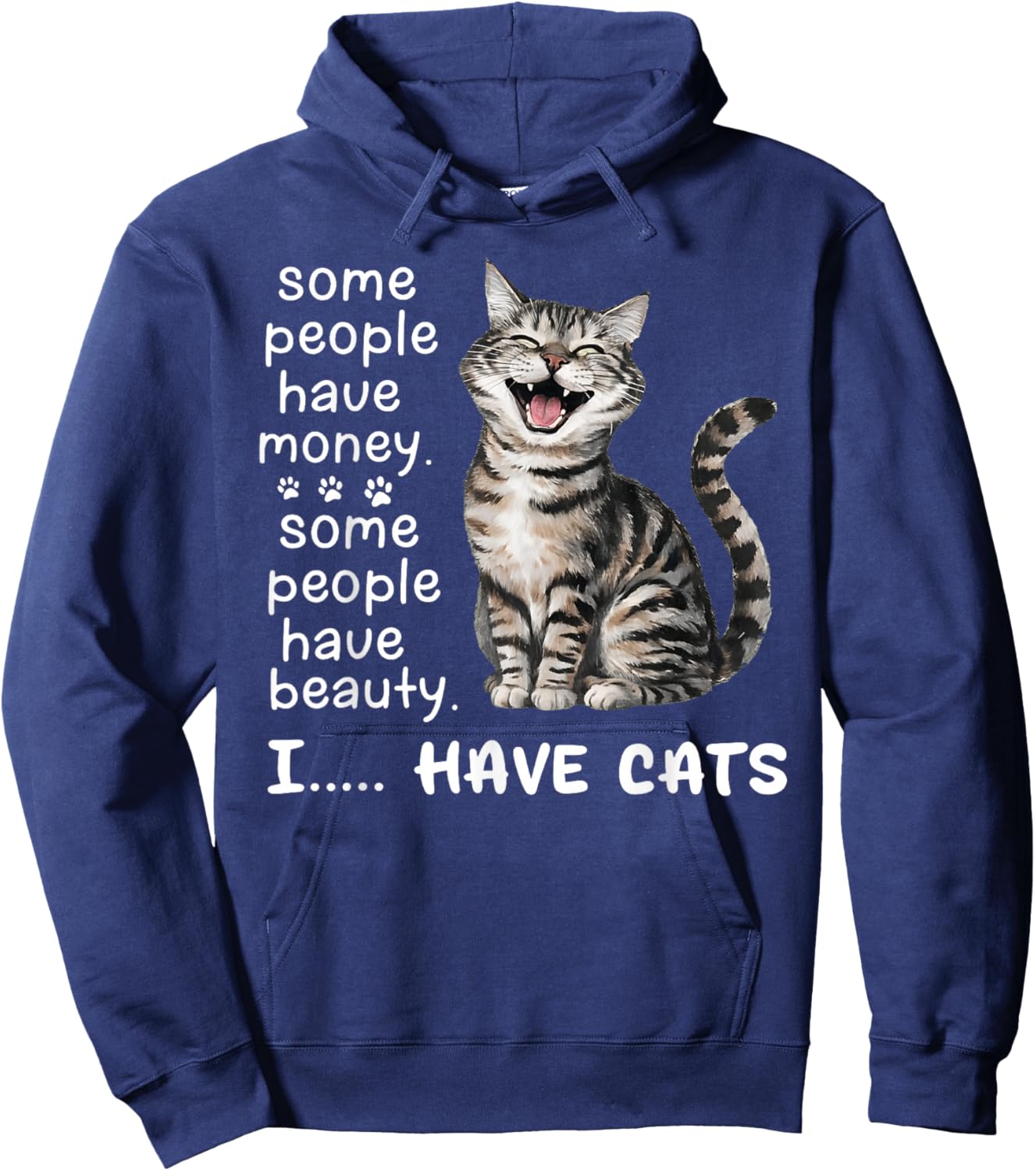 Some People Have Money Have Beauty I Have Cats Hoodie - Hoodie | Navy