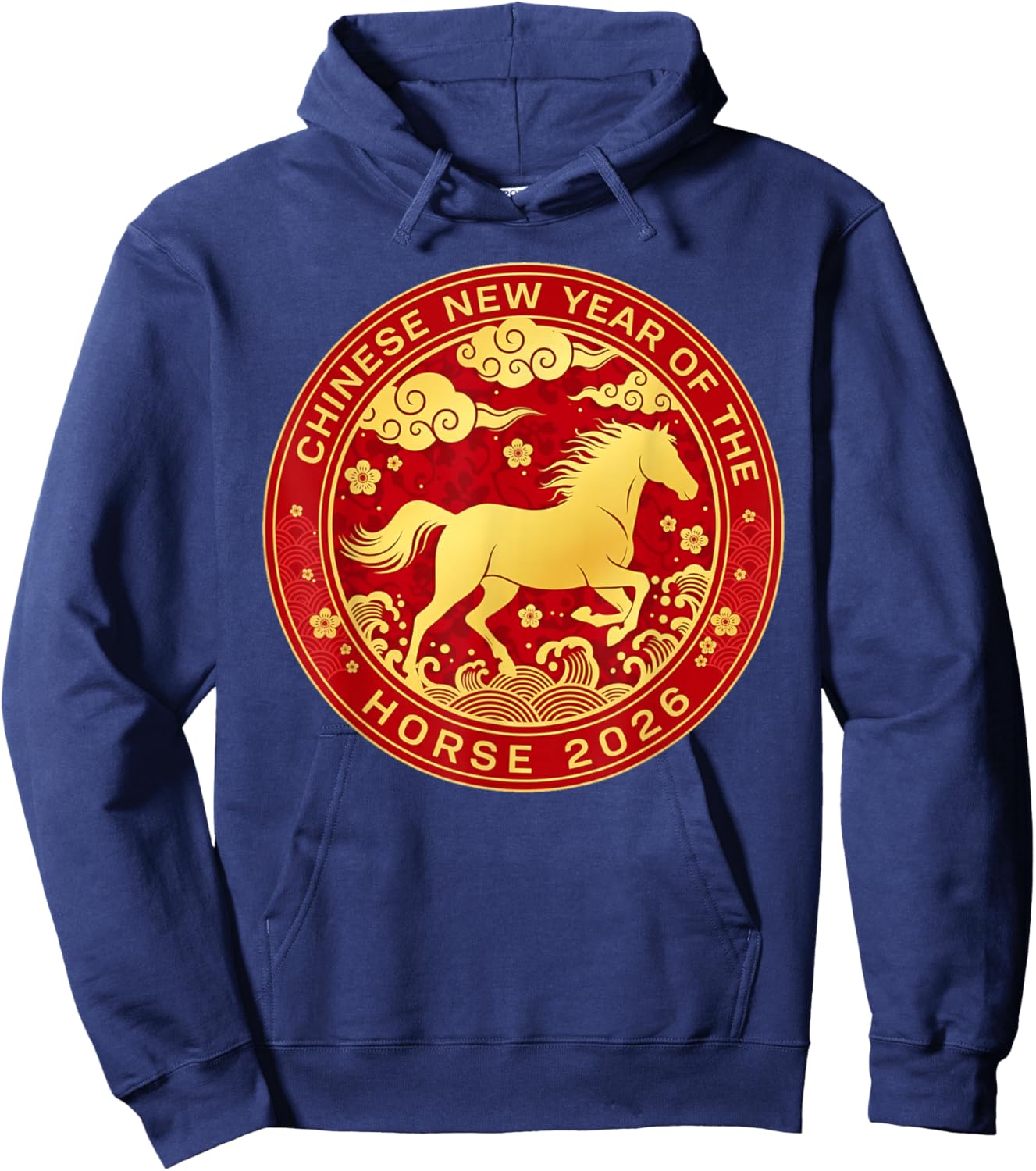 Chinese New Year 2026 Year of The Horse Hoodie - Hoodie | Navy