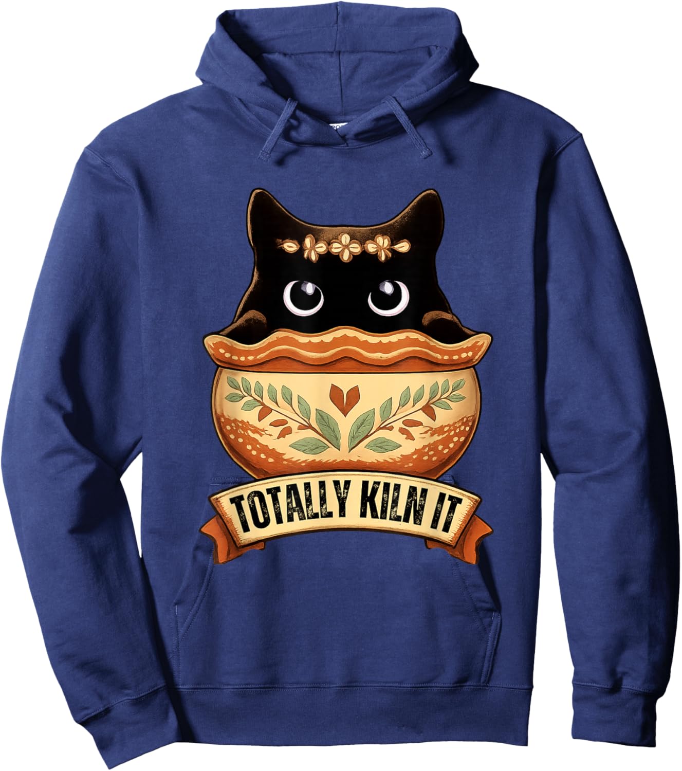 Totally Kiln It Cat Pottery Ceramic Artist Clay Hoodie - Hoodie | Navy