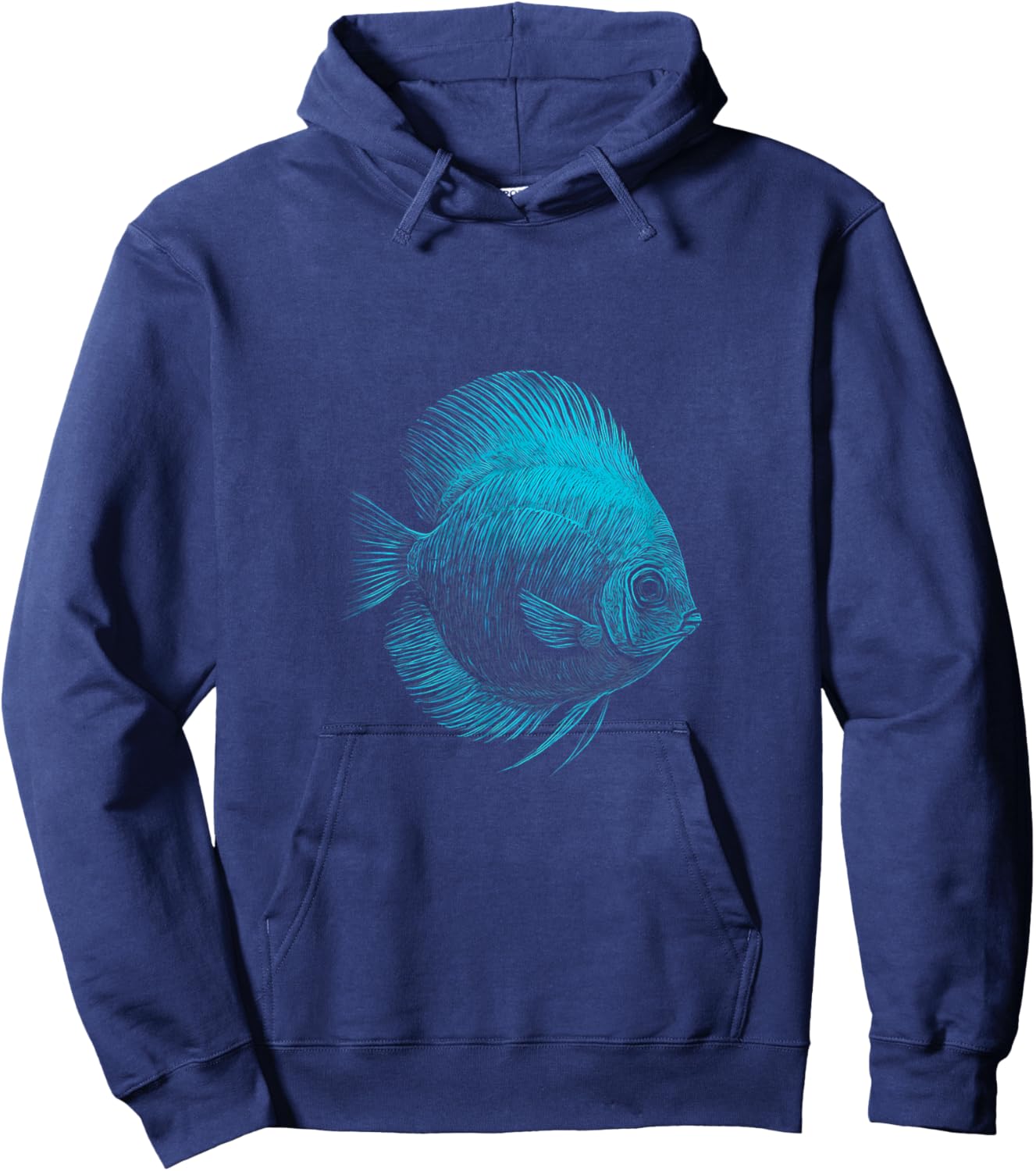 Blue Discus Fish Aquarium Fishkeeper Hoodie - Hoodie | Navy
