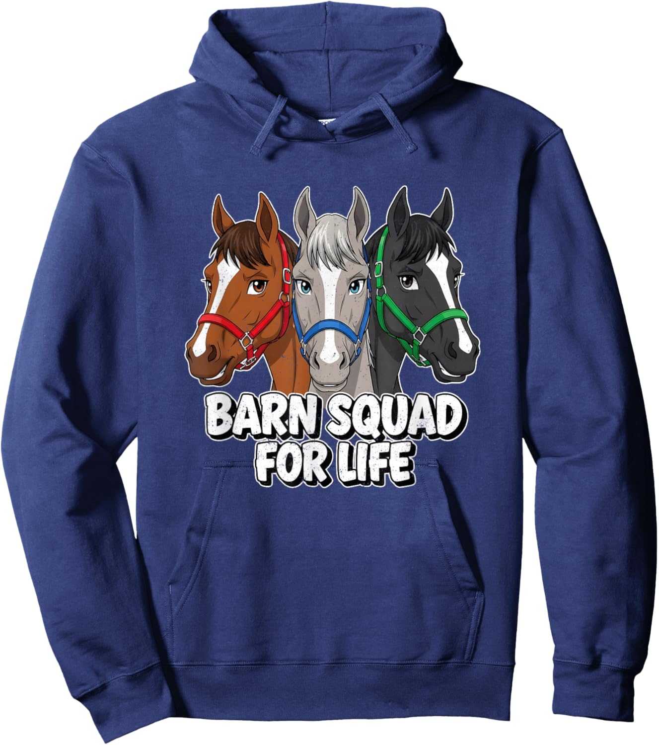 Barn Squad for Life Horse Hoodie - Hoodie | Navy