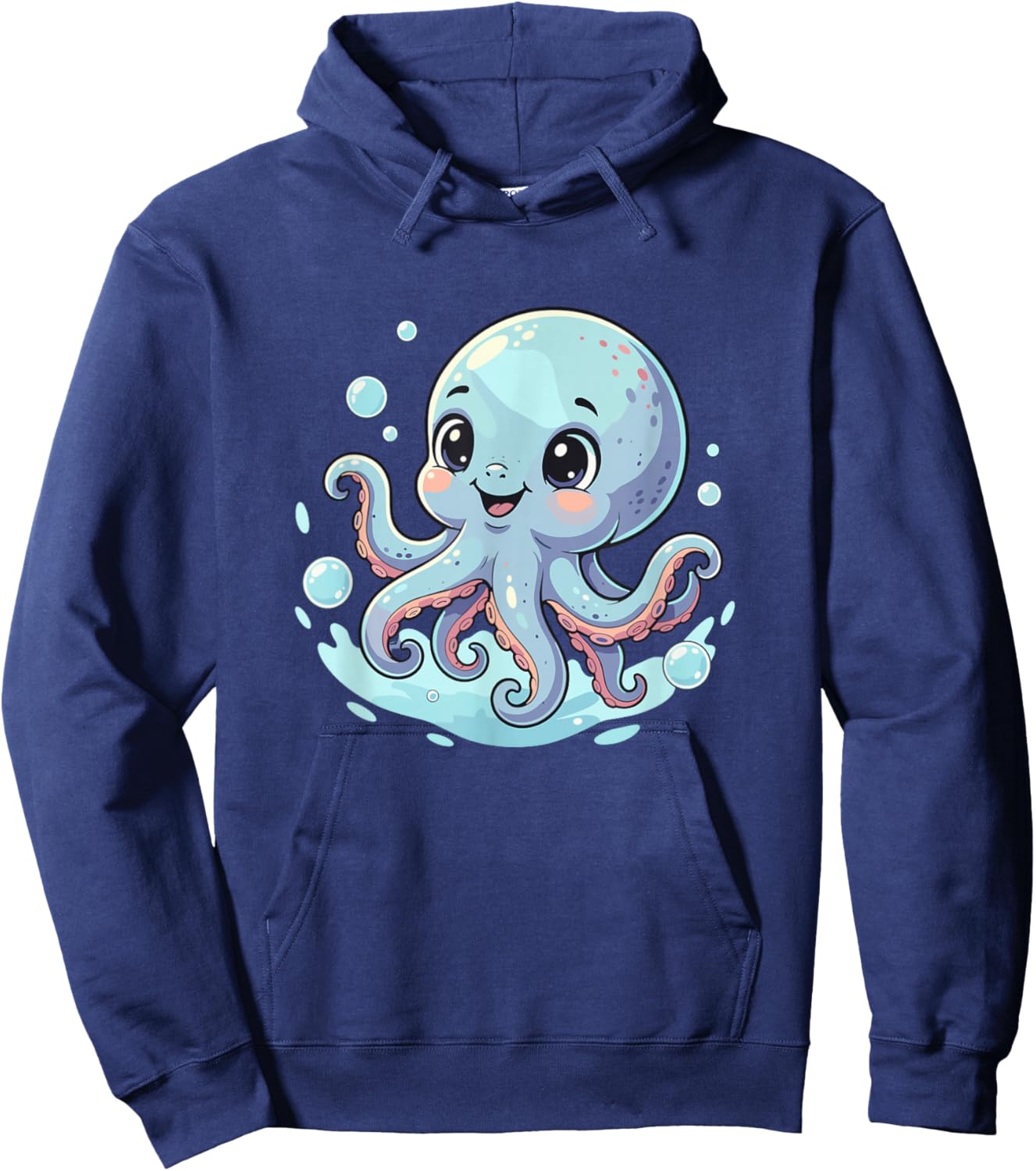 Adorable Baby Octopus Kawaii Ocean Animal Kids Hoodie - Hoodie | Navy