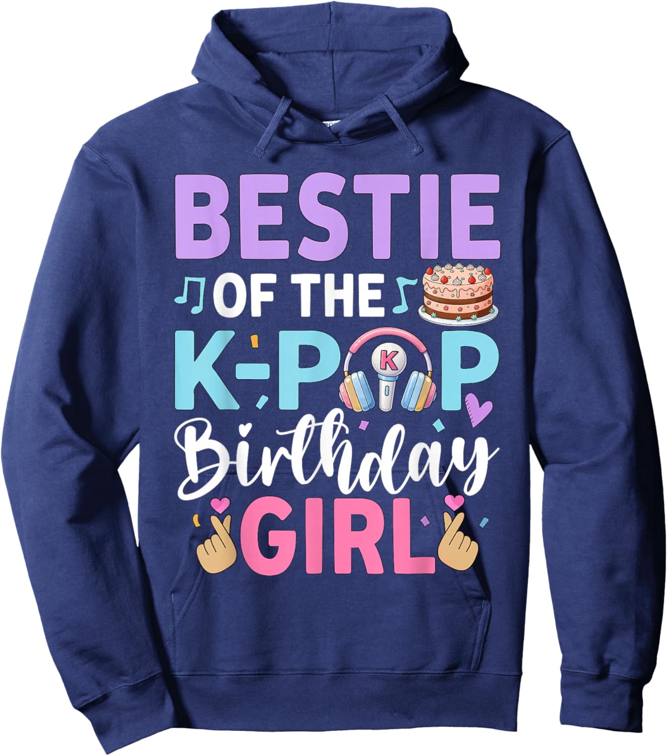Bestie of The K-Pop Birthday Girl Hoodie - Hoodie | Navy