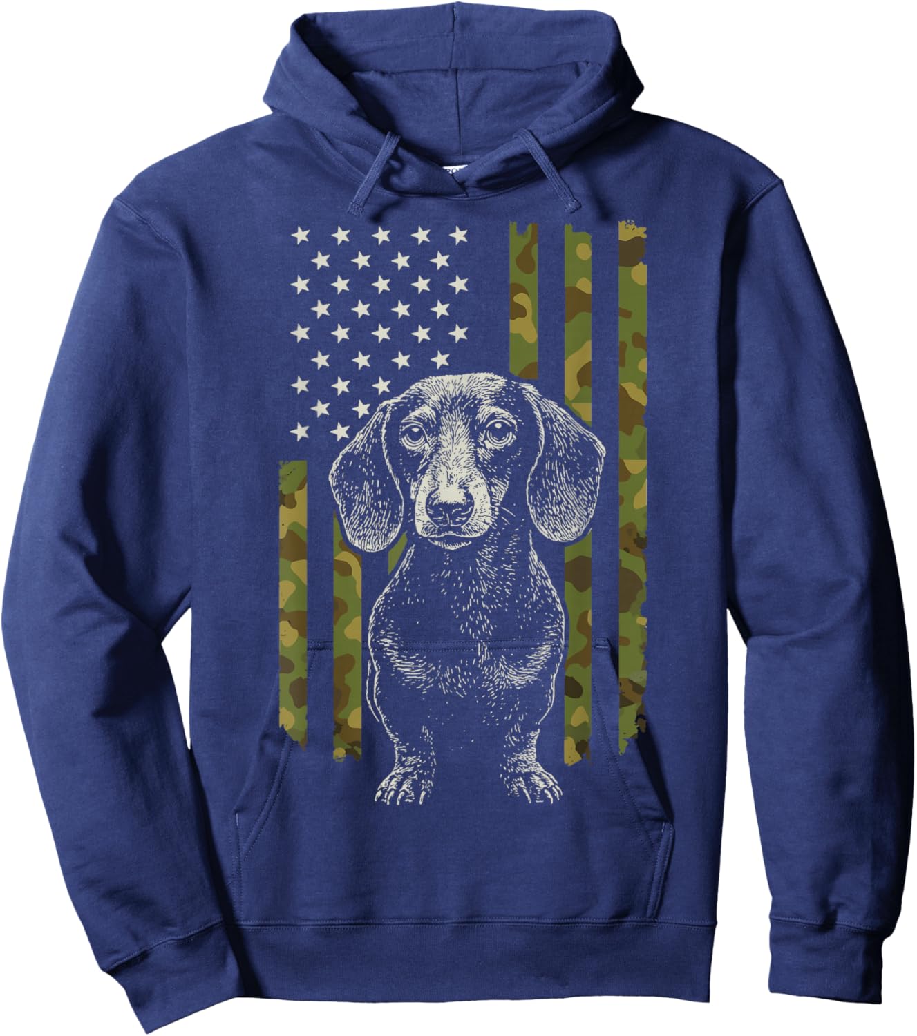 Dachshund US Flag Hoodie - Hoodie | Navy